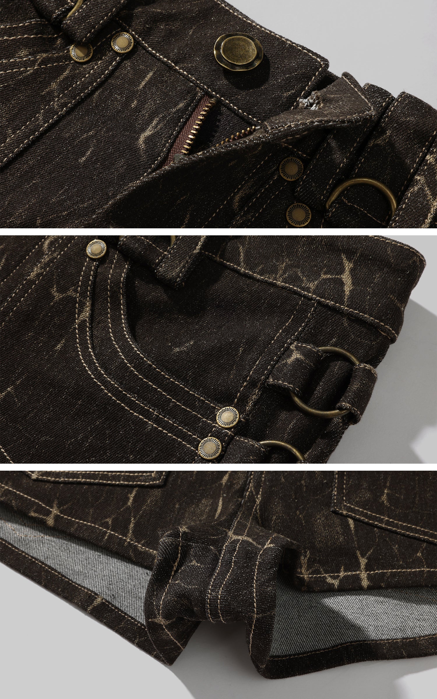 Low pixel ダメージ加工ユーティリティショーツ＆レッグウォーマーセット