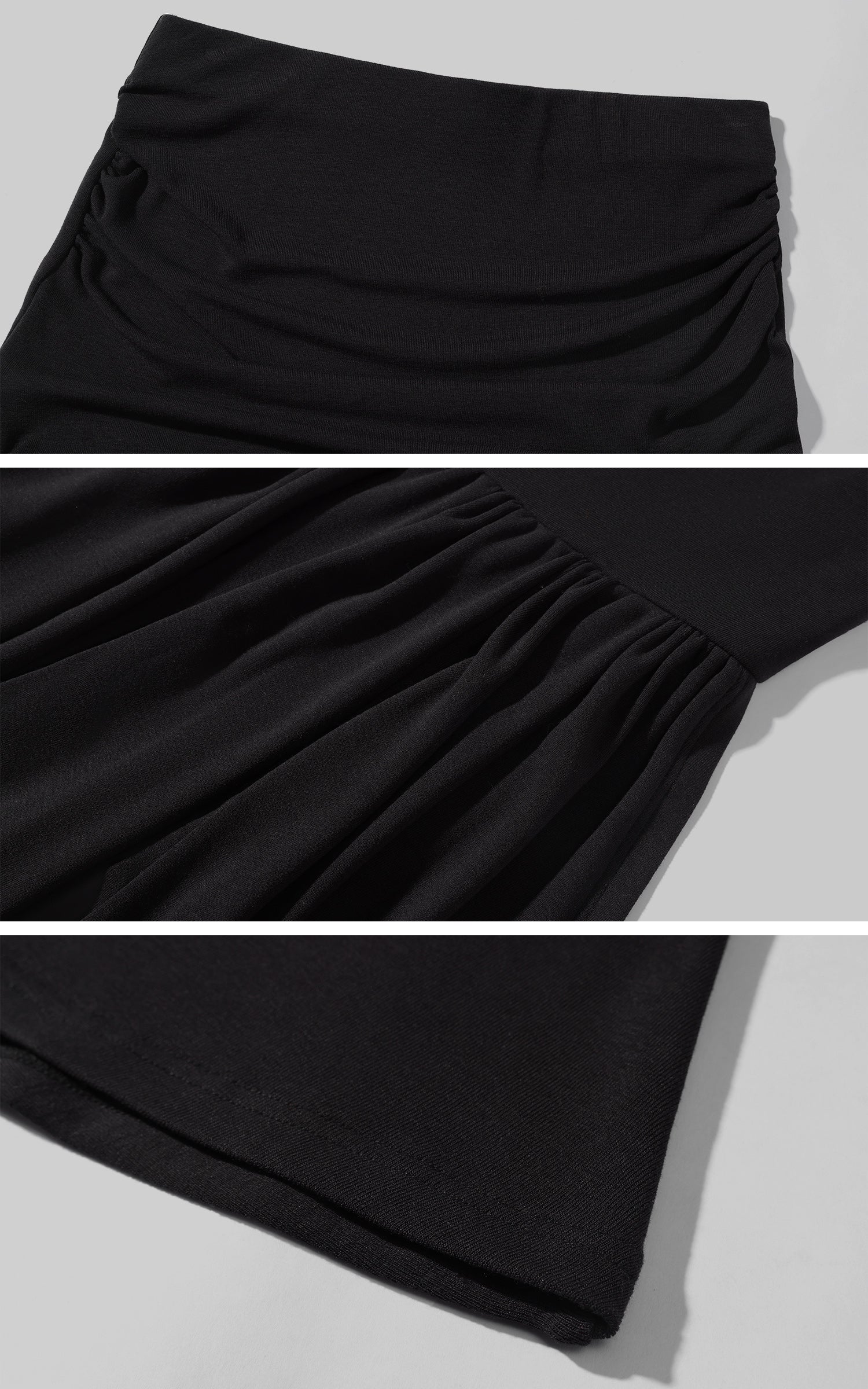 Rase le sol パネル切替アシンメトリードレープヘムマキシスカート