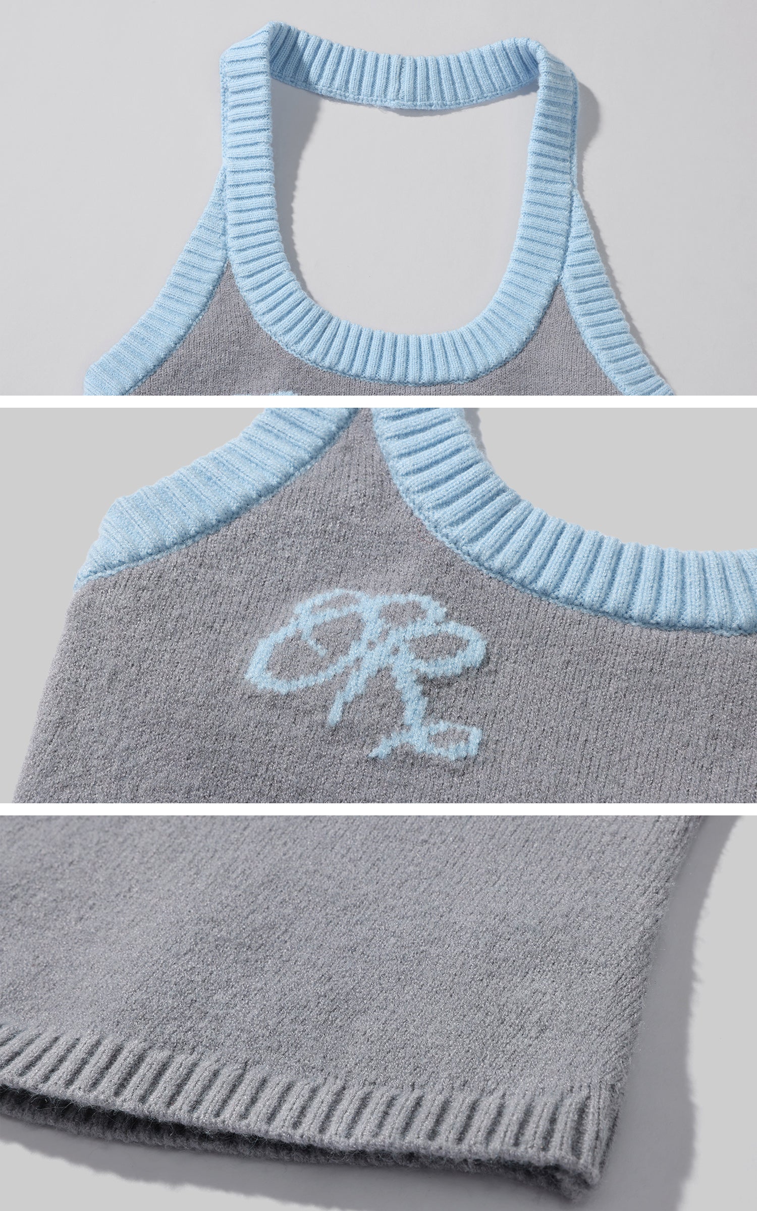 Rase le sol ツートーンリブ編みタンクトップ