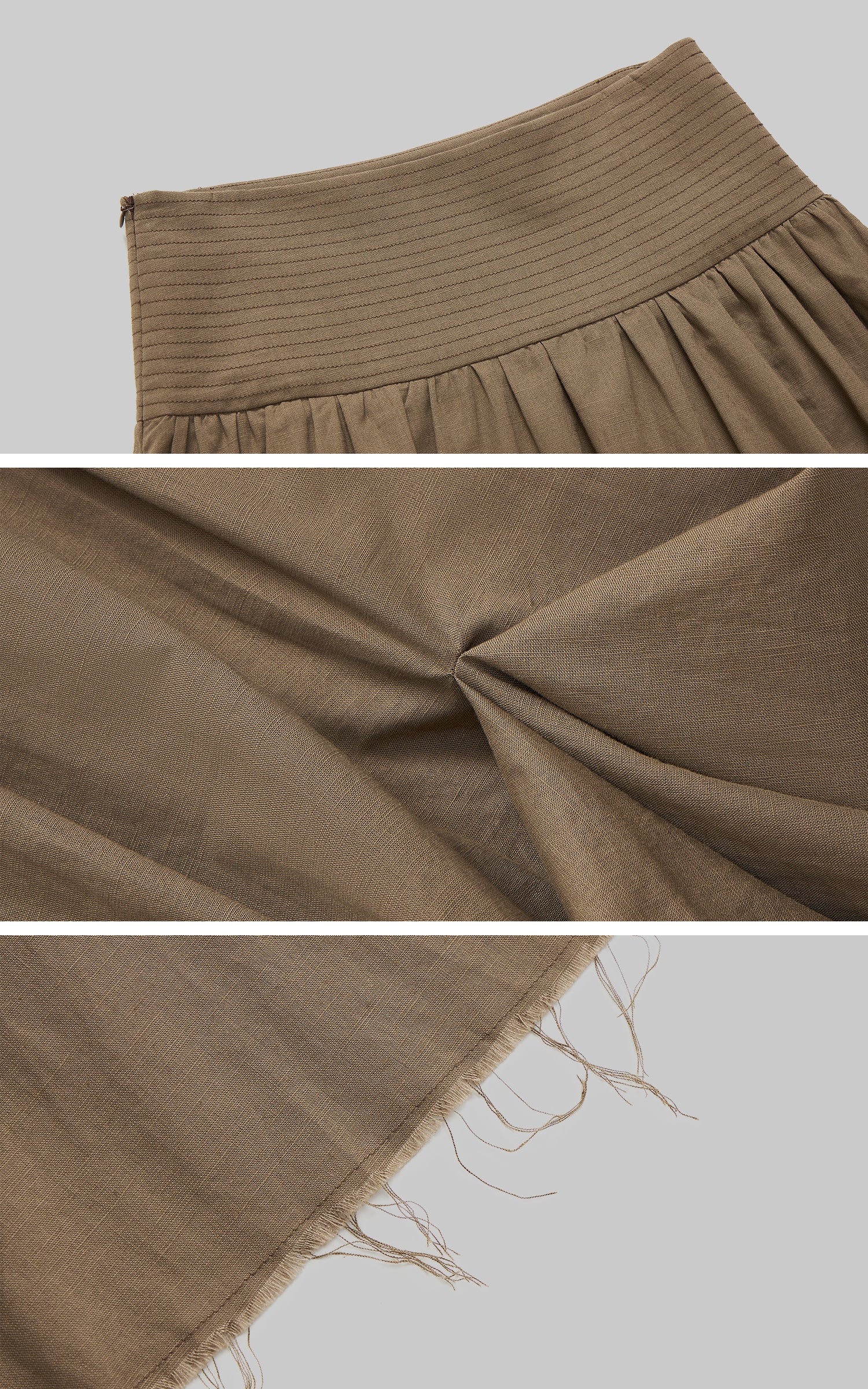 IAMXIAA ドレープウエストマキシスカート