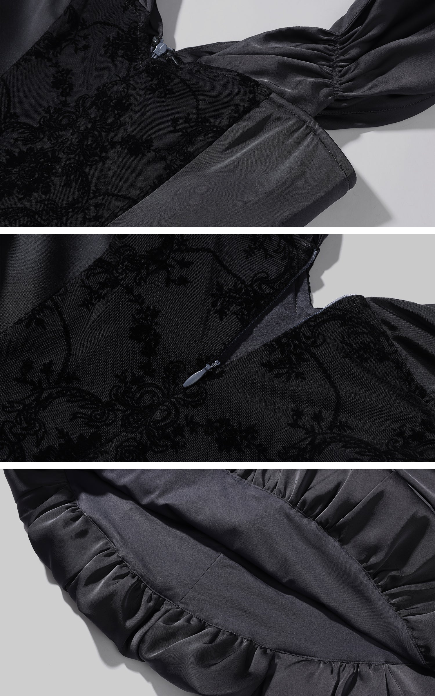 Rase le sol インナーセーフティショーツ付きドレープパフドレス