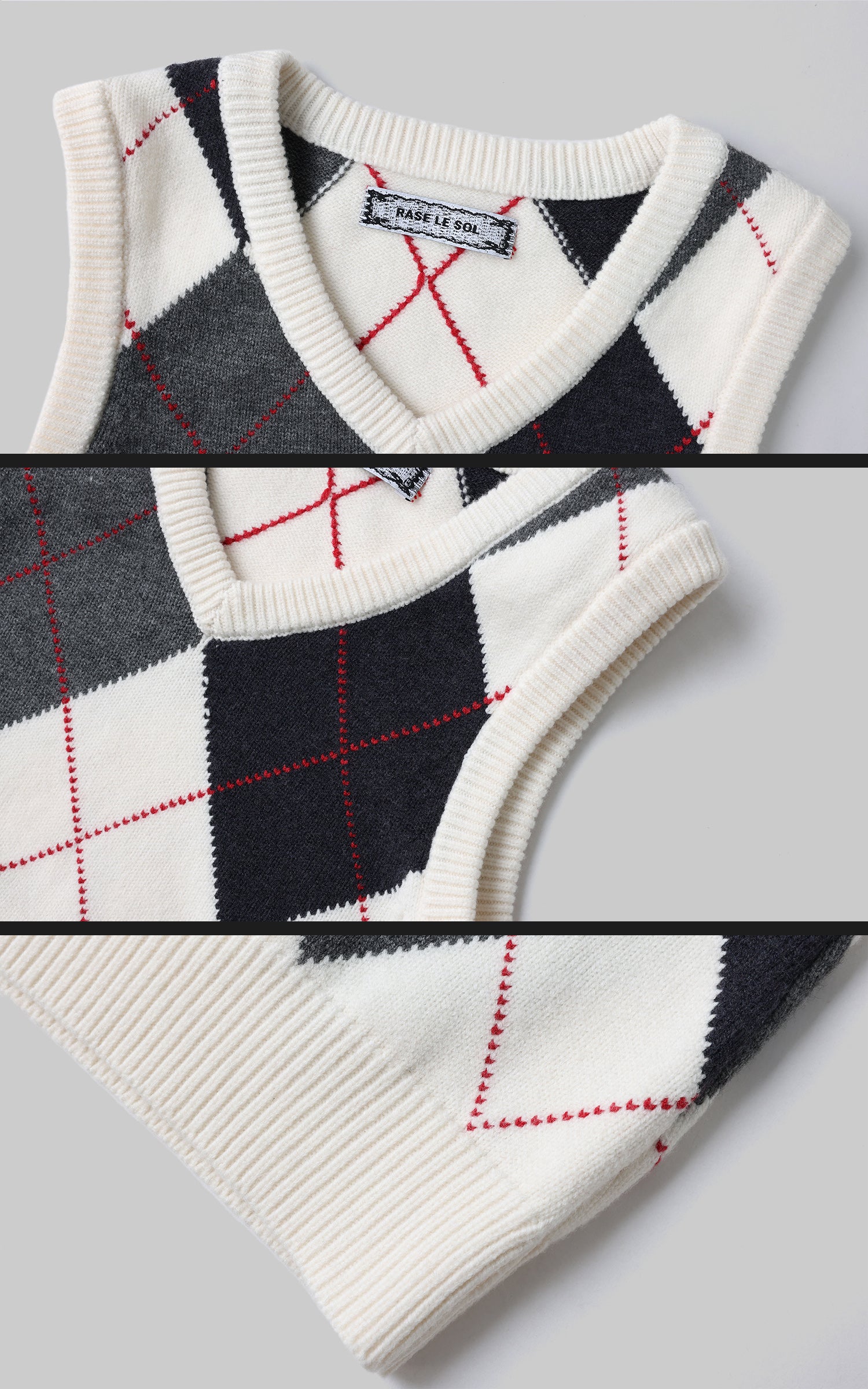 Rase le sol Wool-Blend Argyle Knitted Vest - PINKPARKS