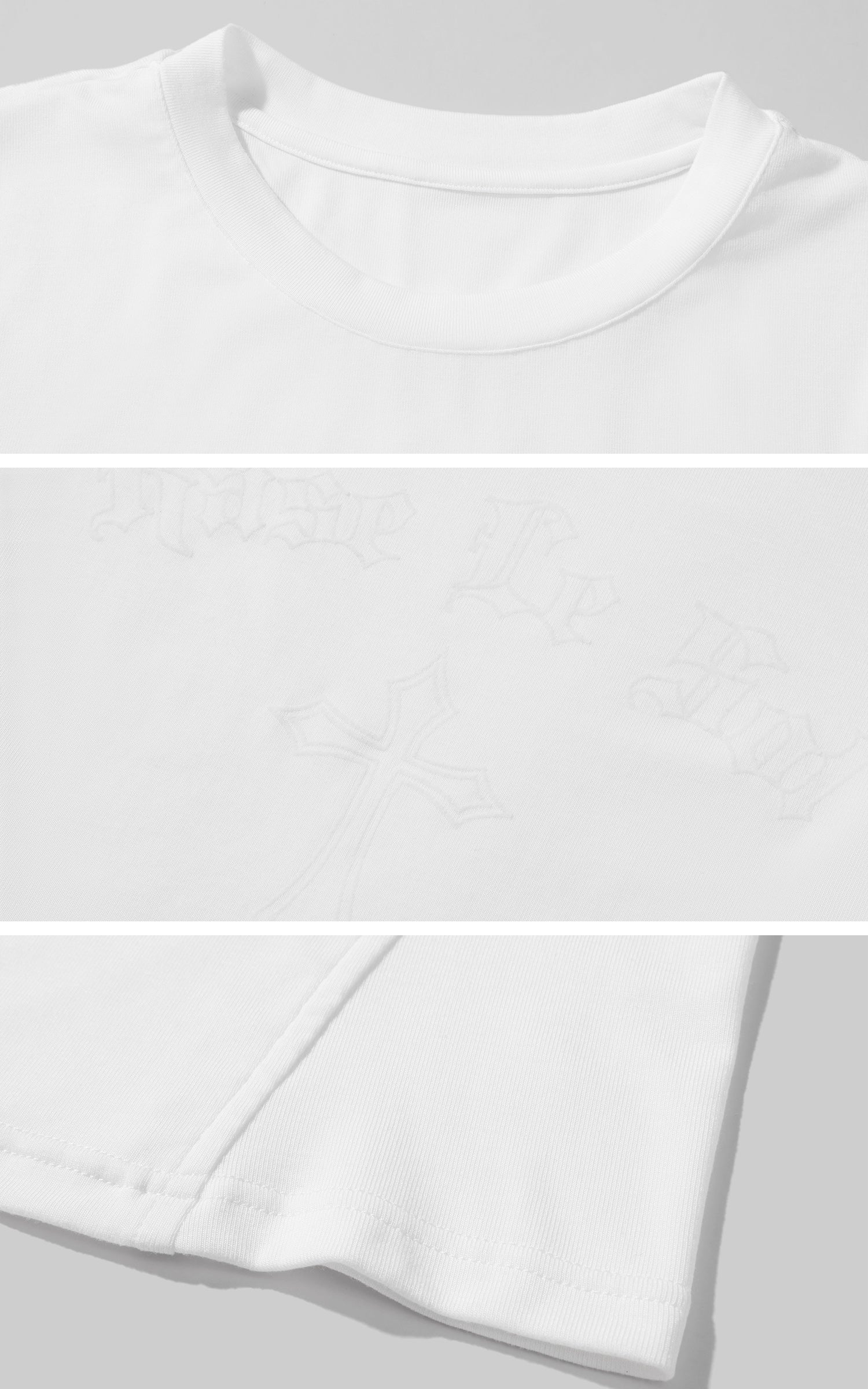 Rase le sol エンボス加工クロスフィット長袖Tシャツ