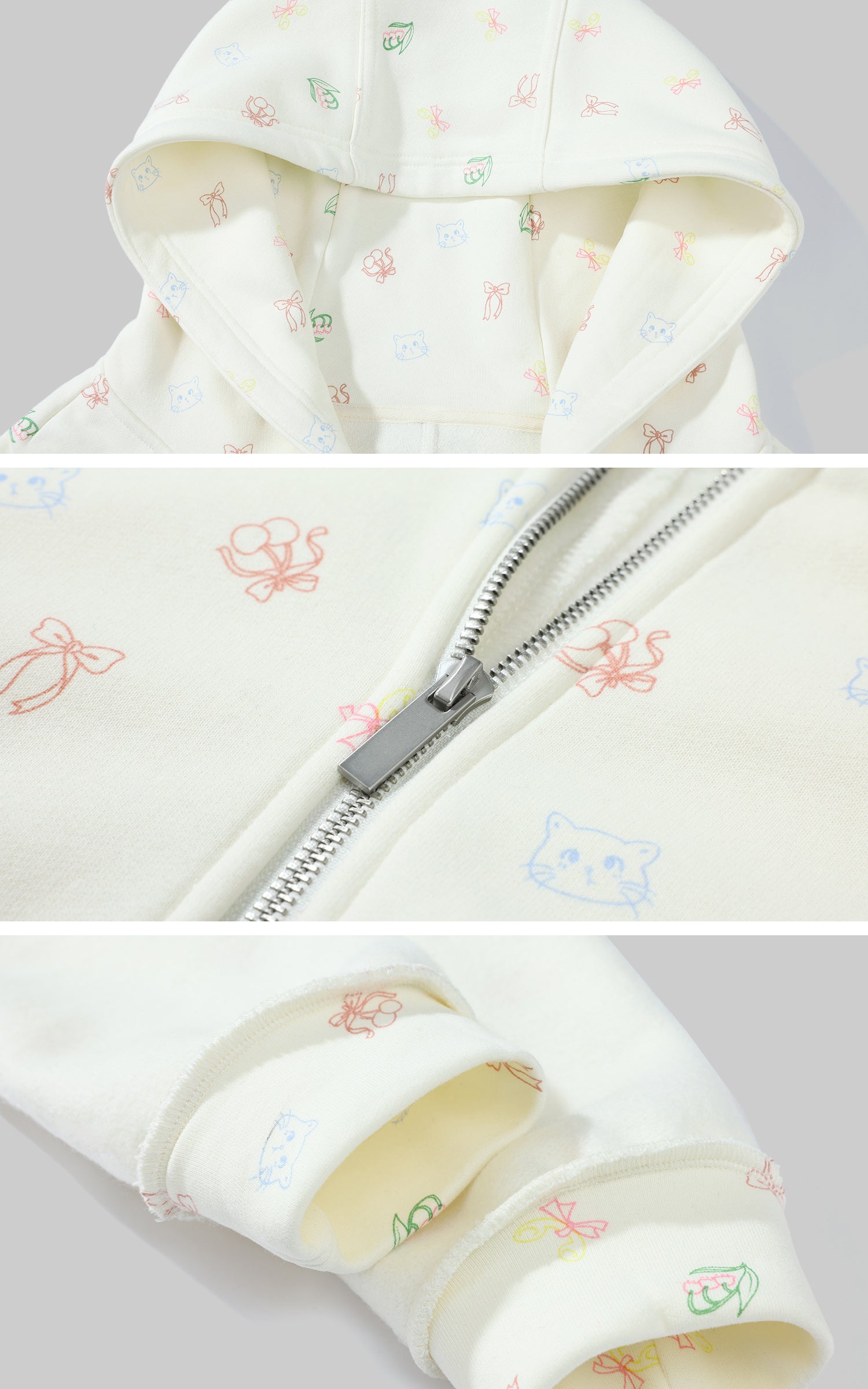 Rase le sol Cartoon Print Hoodie &amp; Sweatpants Set - PINKPARKS