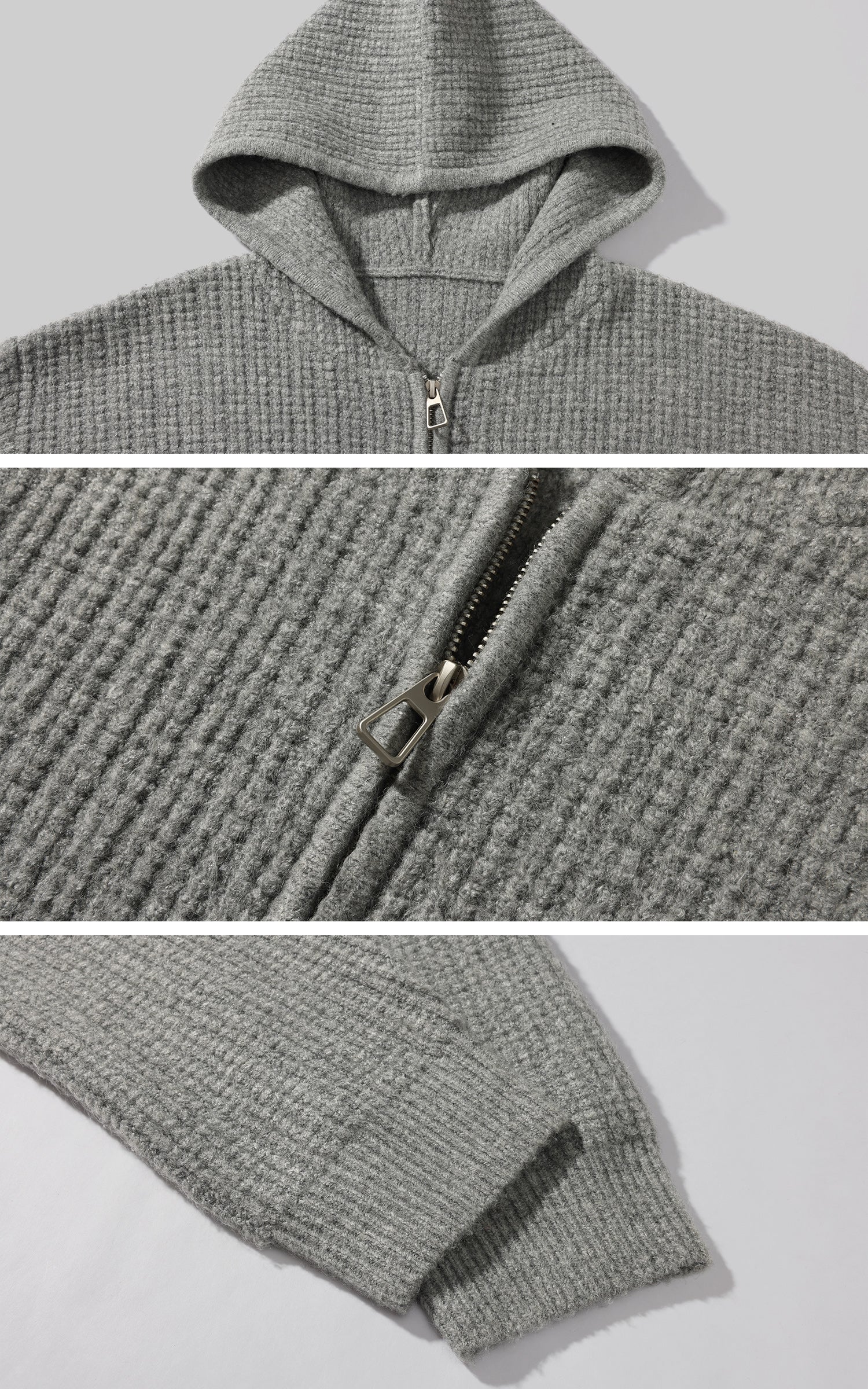 WARDEN EDGE テクスチャードニットフーディーとショーツセット