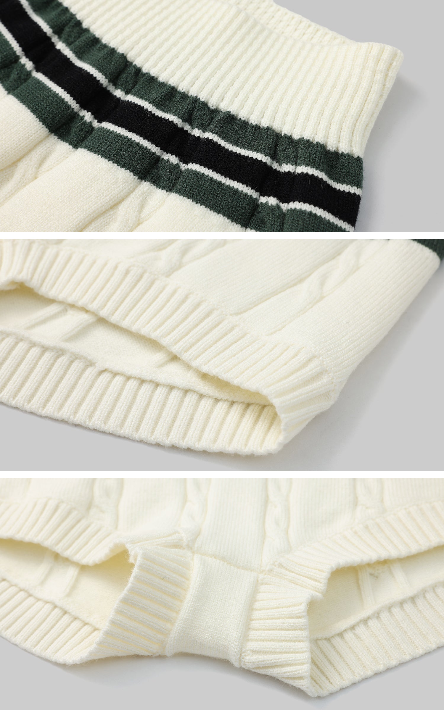 WARDEN EDGE Vintage Striped Knit Shorts - PINKPARKS