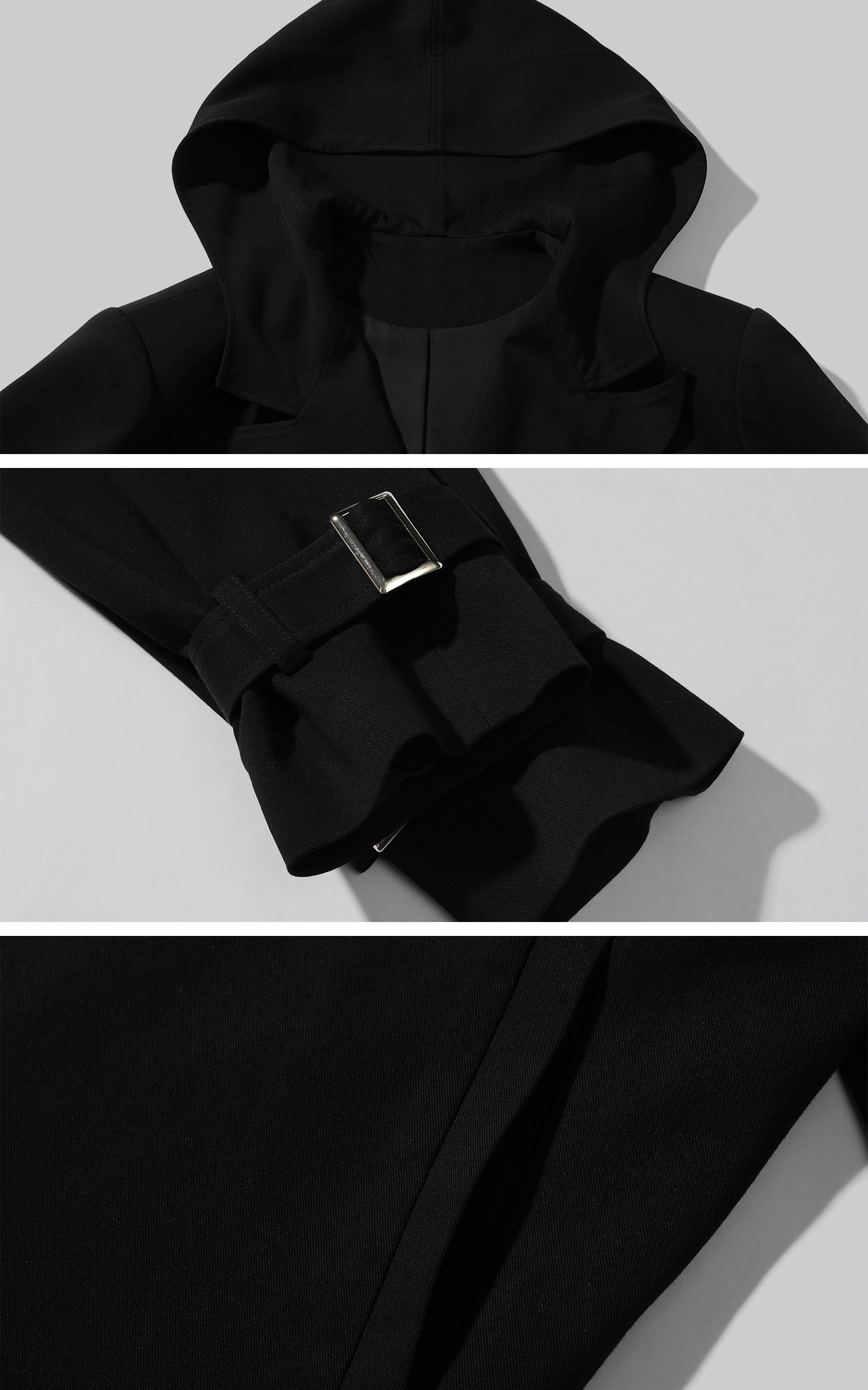 Rase le sol ストラクチャードフーデッドブレザー＆ワイドレッグトラウザーセット