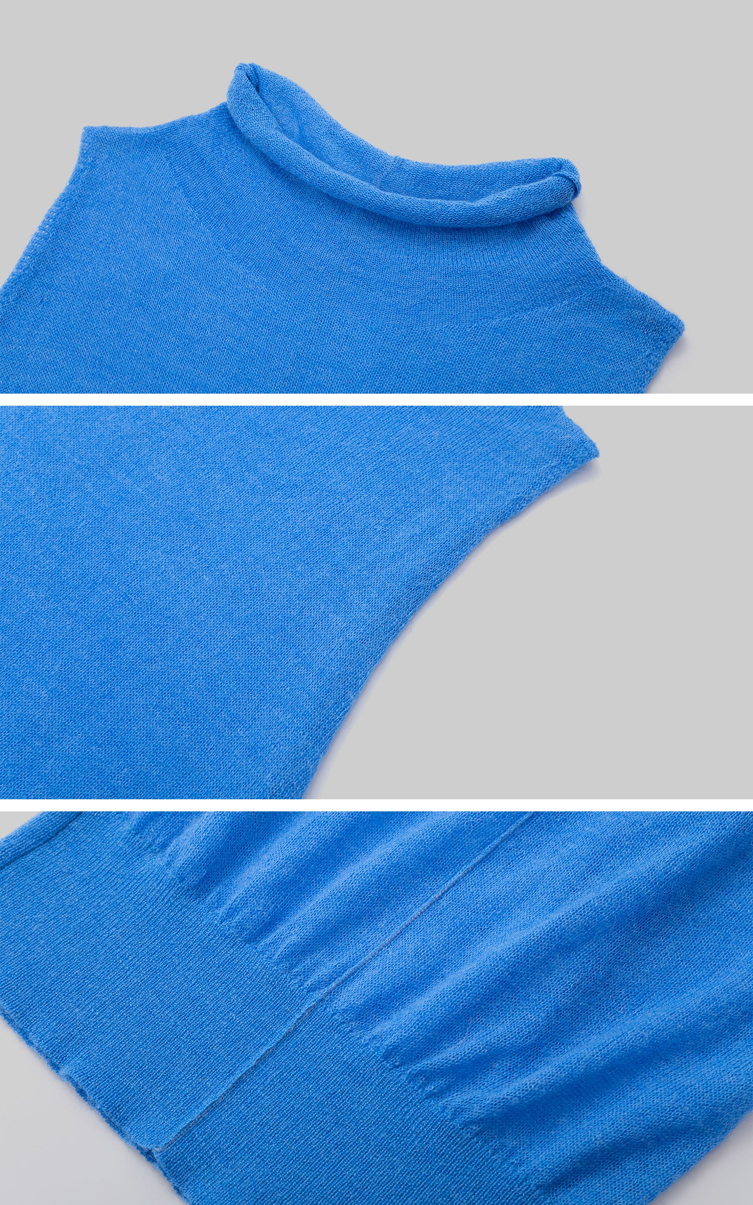 IAMXIAA フィッテッドモックネックニットタンク