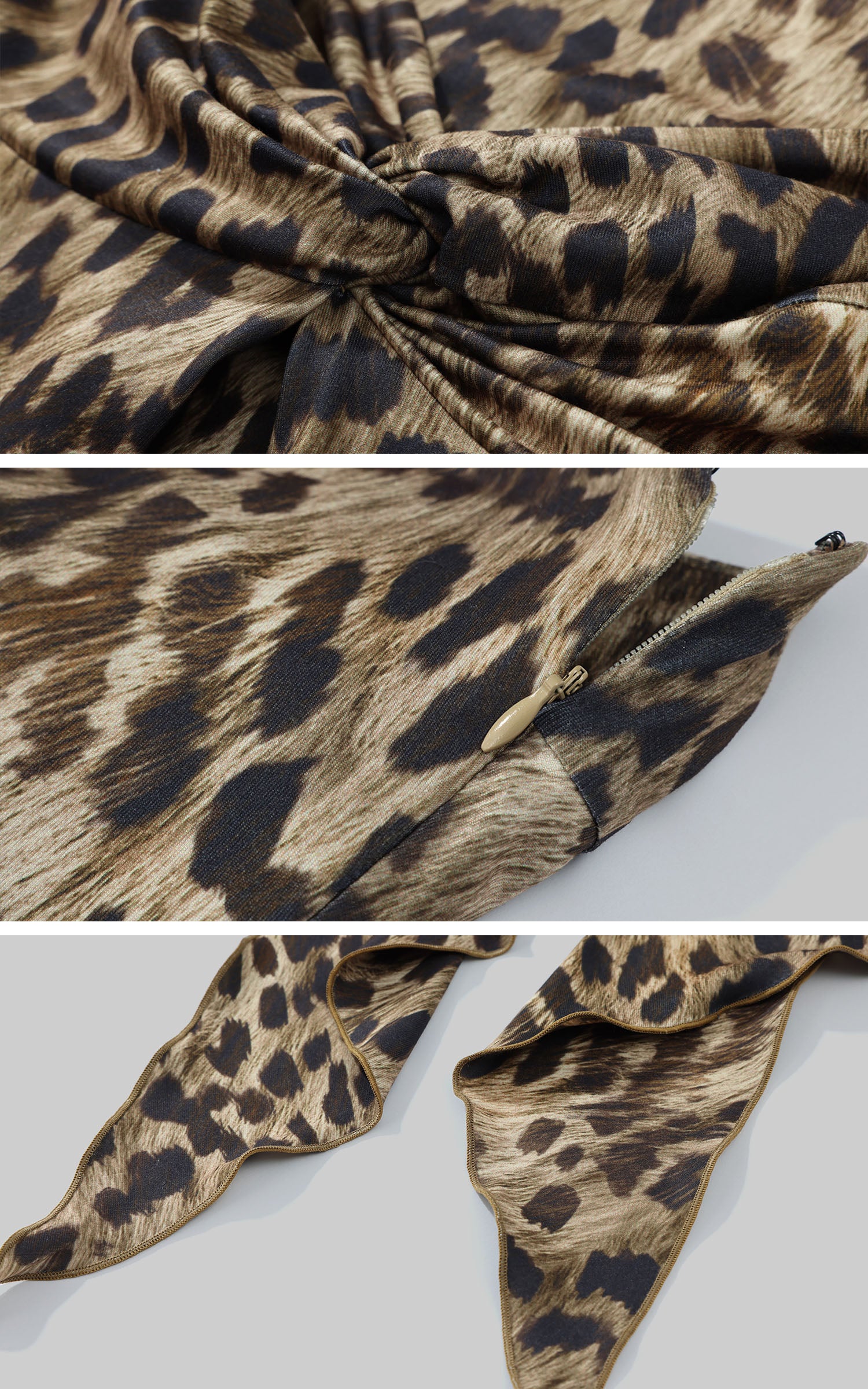 0122stepll Leopard Strapless Draped Top