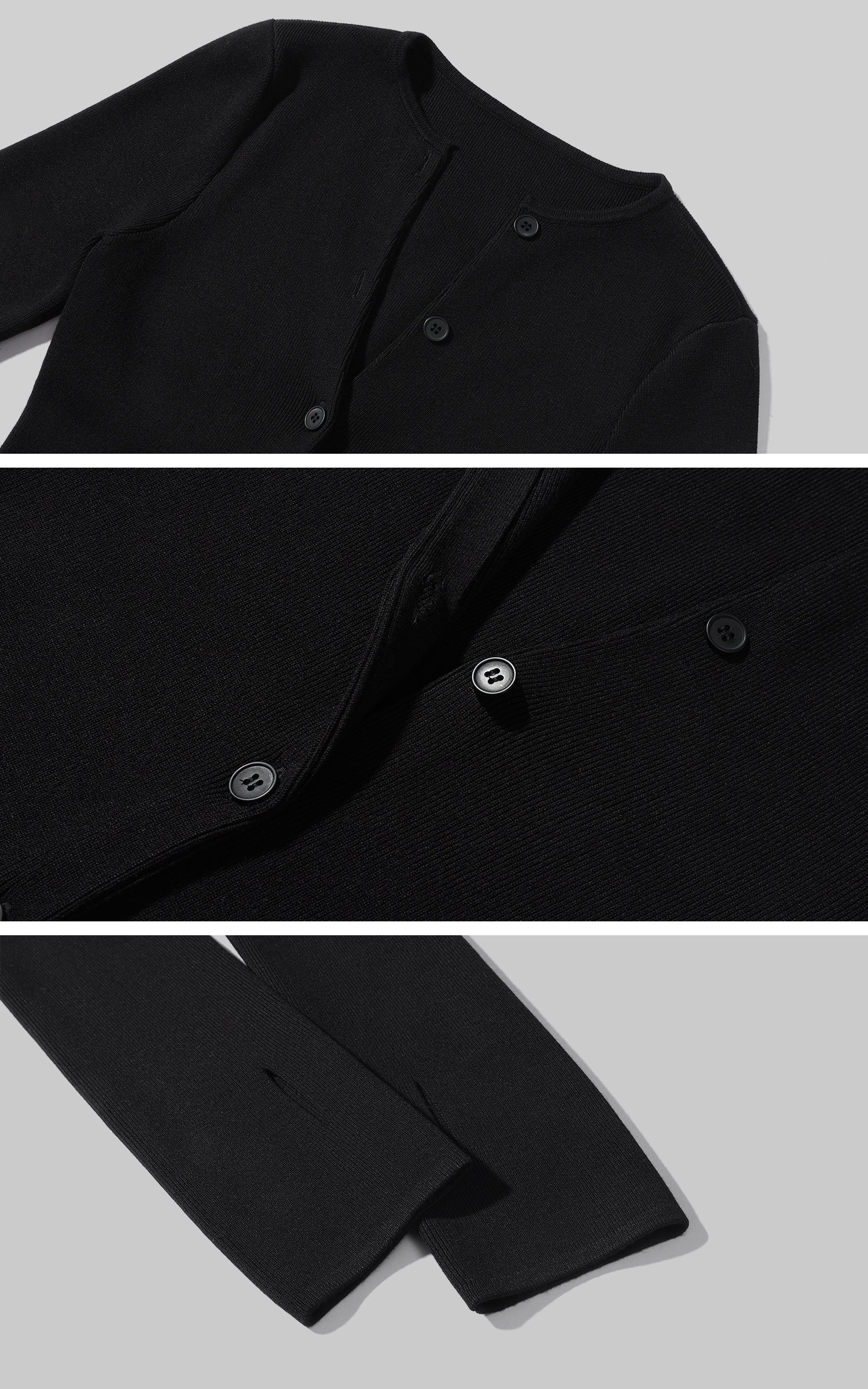 WARDEN EDGE Sculpted Knit Cardigan with Deconstructed Silhouette