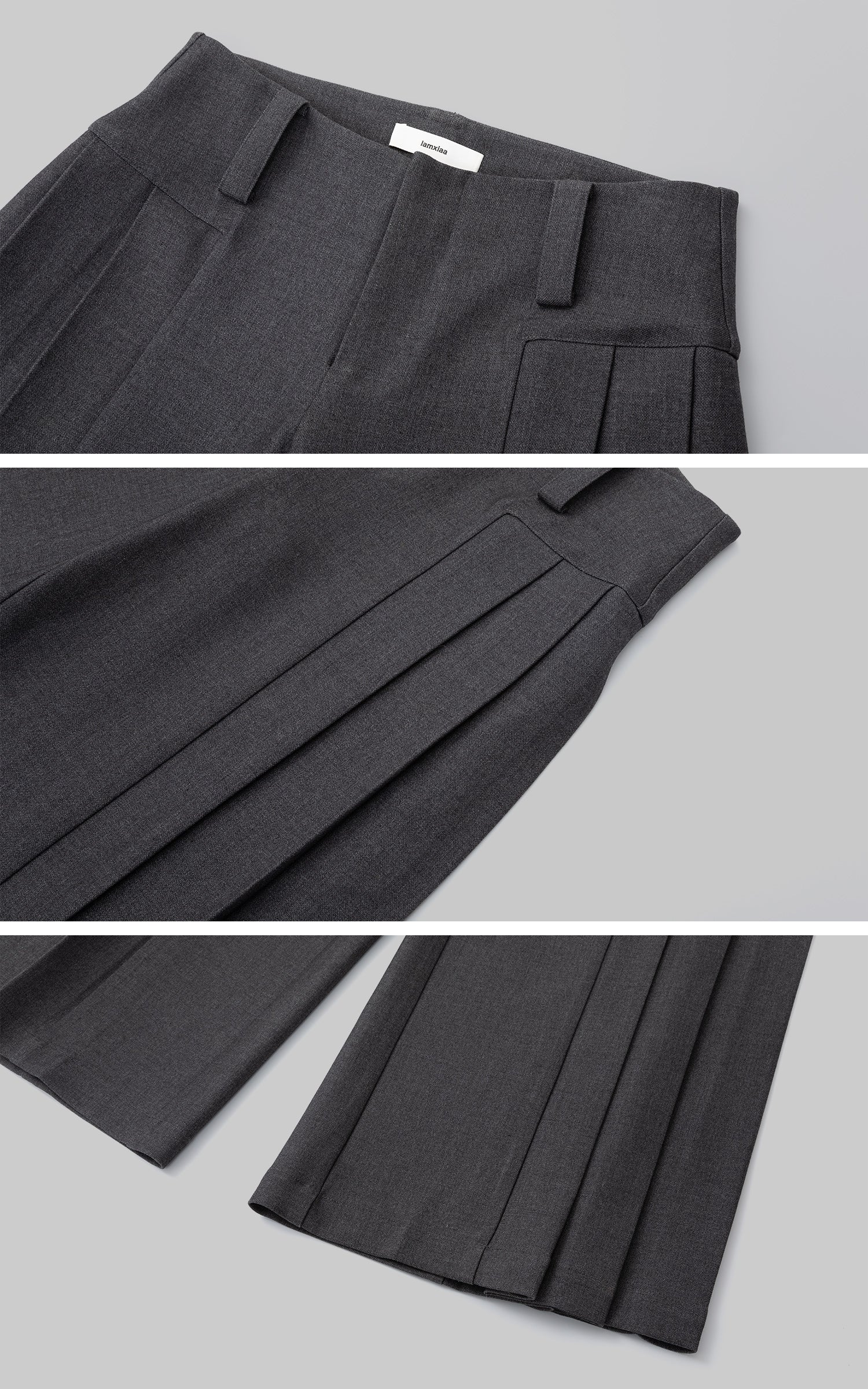 ハイウエスト フルイド ワイドレッグパンツ