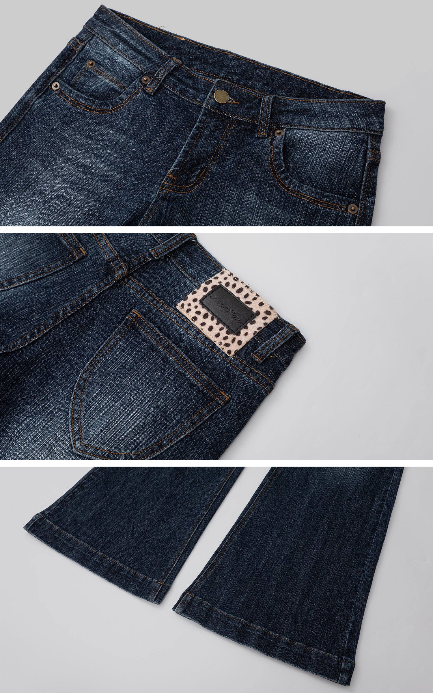 IAMXIAA Flared Low Rise Denim Jeans