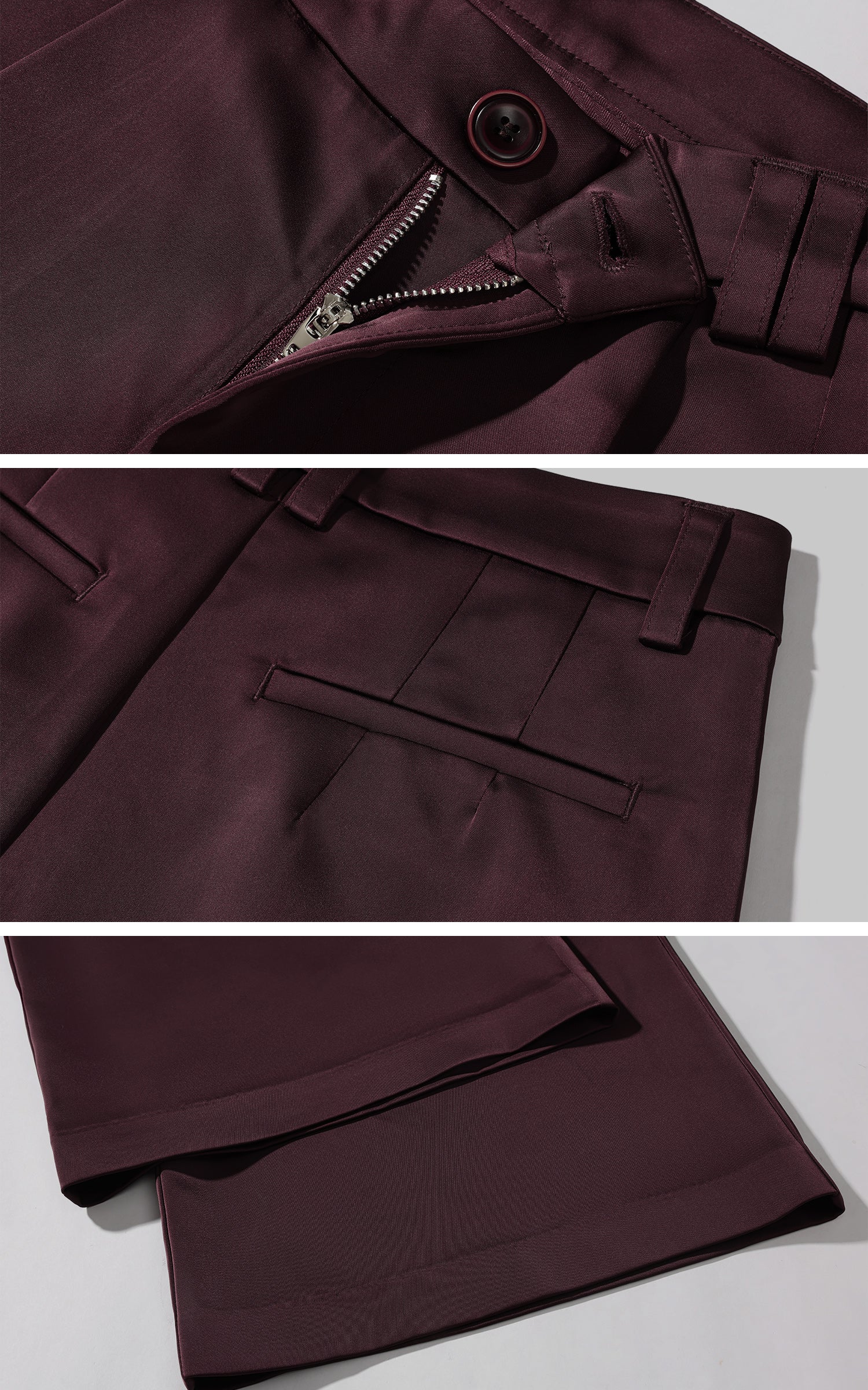 ROVENTE サテンワイドレッグトラウザーズ