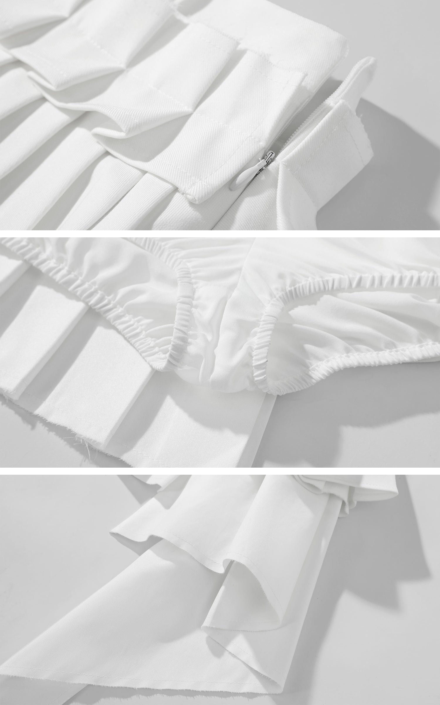 WARDEN EDGE Layered Pleated Mini Skirt Shorts - PINKPARKS