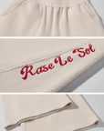 Rase Le Sol テディフリース刺繍フーディーとリラックスパンツセット