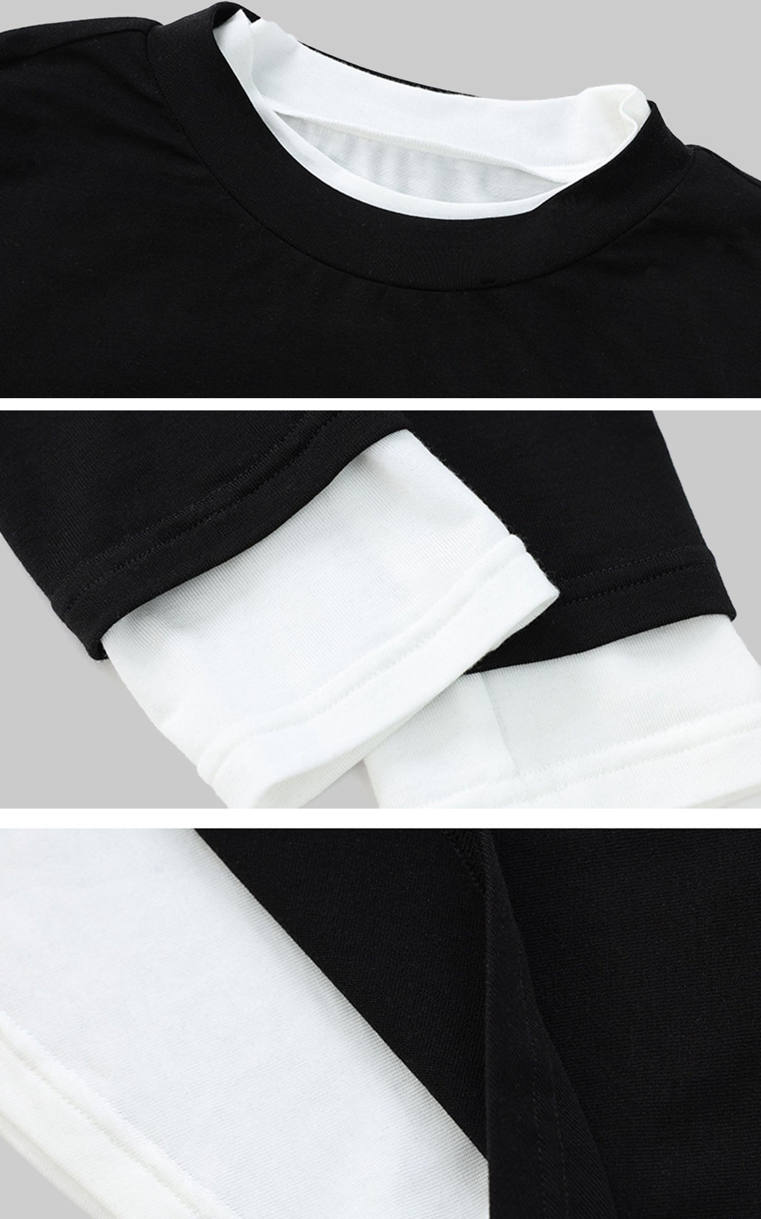 0122stepll コントラストヘムニットミニスカート