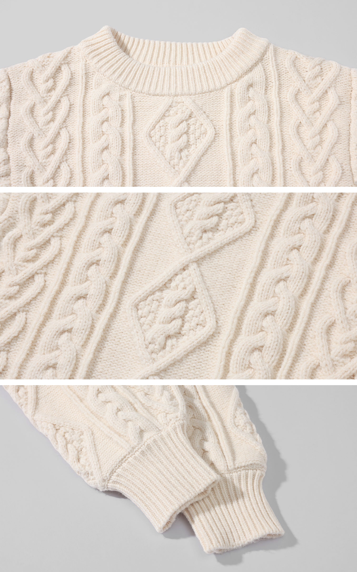 WARDEN EDGE ケーブルニットオーバーサイズセーター