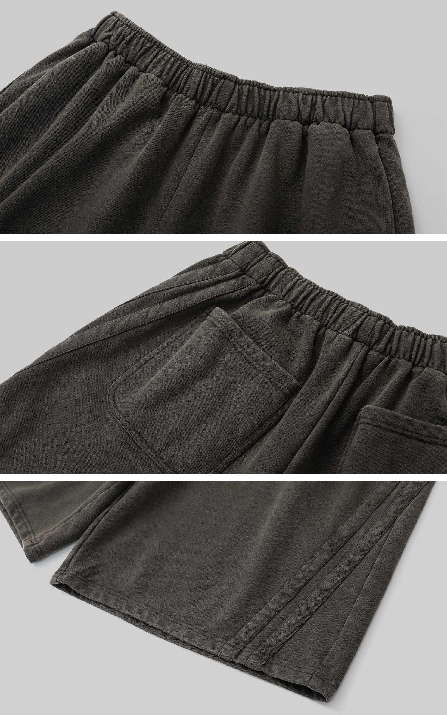 IAMXIAA ヴィンテージウォッシュジップアップフーディー＆クロップドスウェットパンツセット