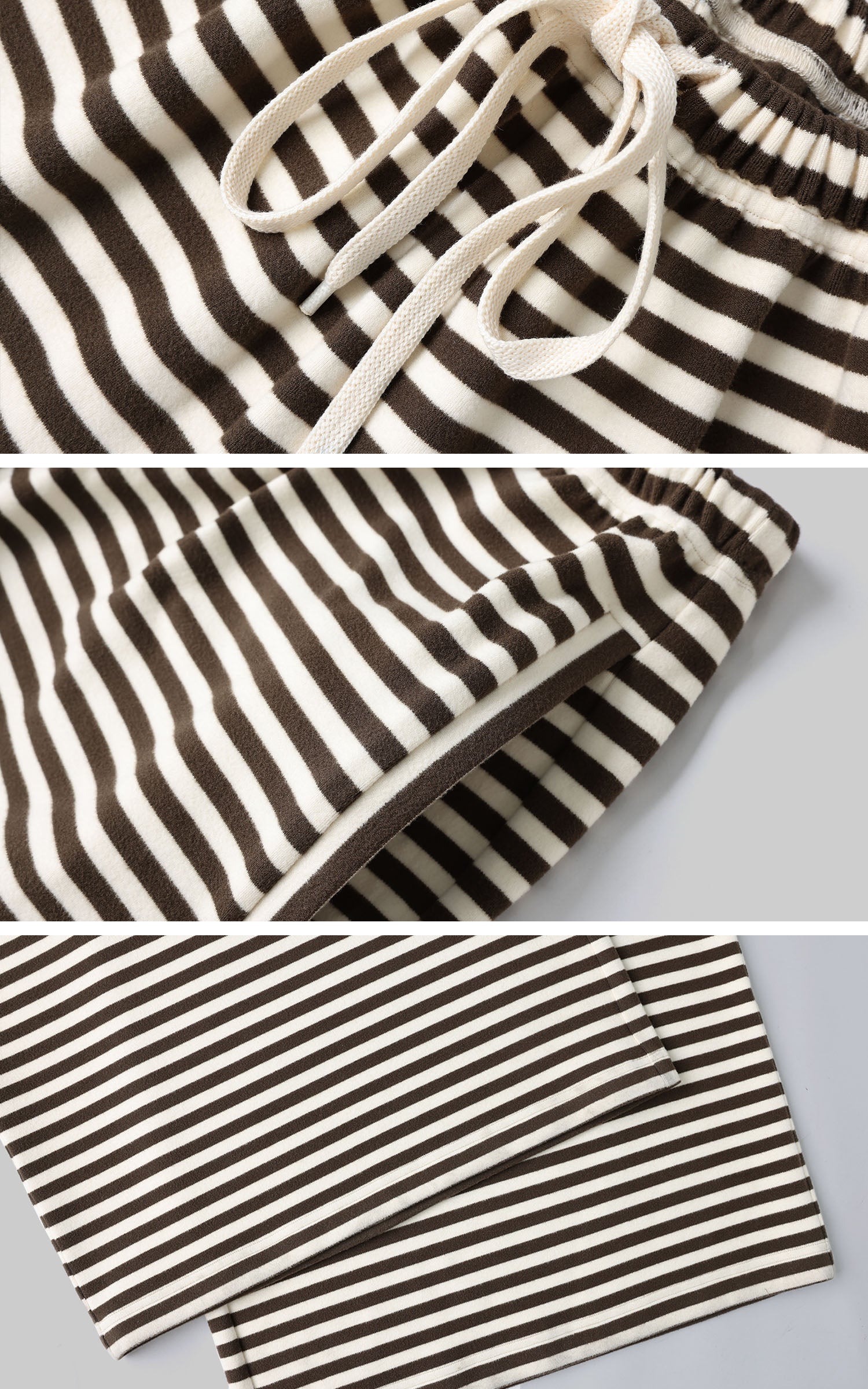 0122stepll ストライプトップ、タンク、パンツの3点セット