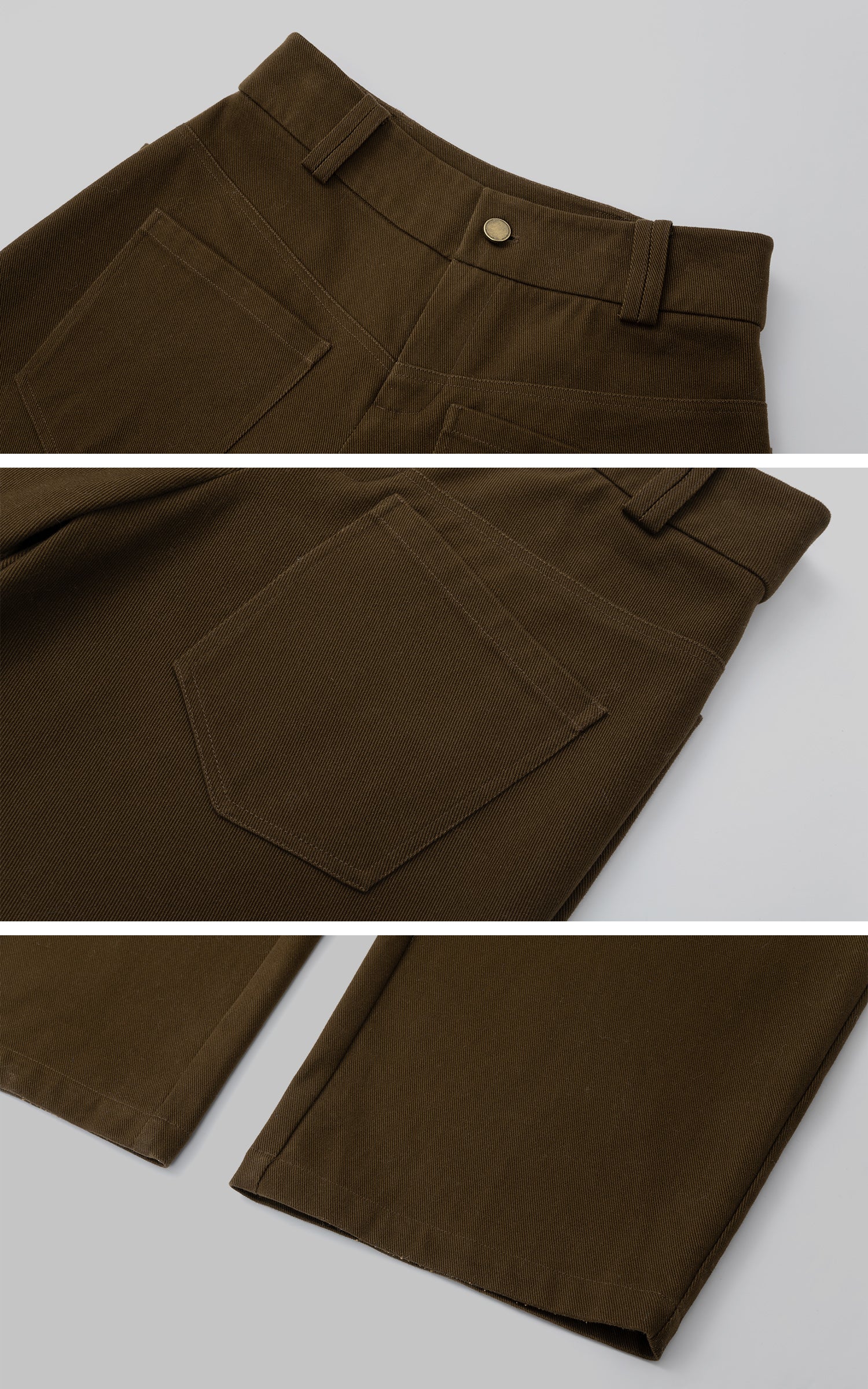 IAMXIAA リラックスワイドレッグカジュアルパンツ