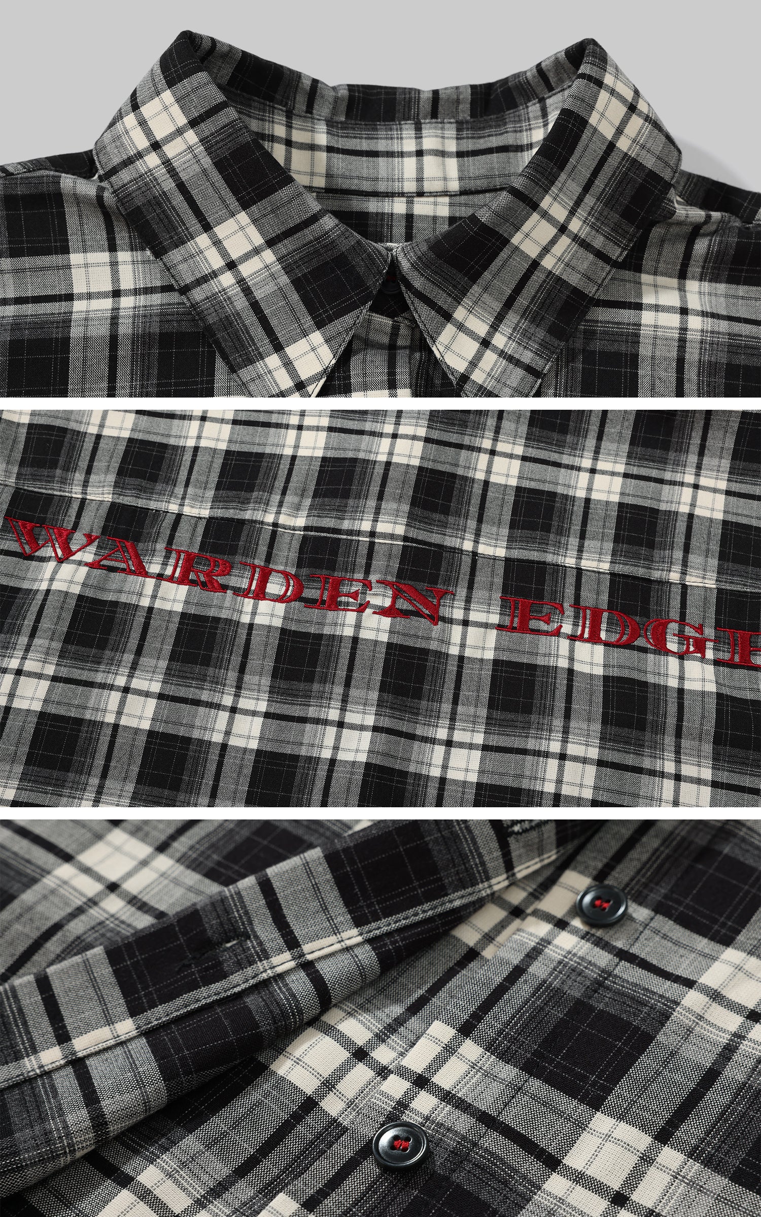 WARDEN EDGE Deconstructed Plaid Shirt - PINKPARKS