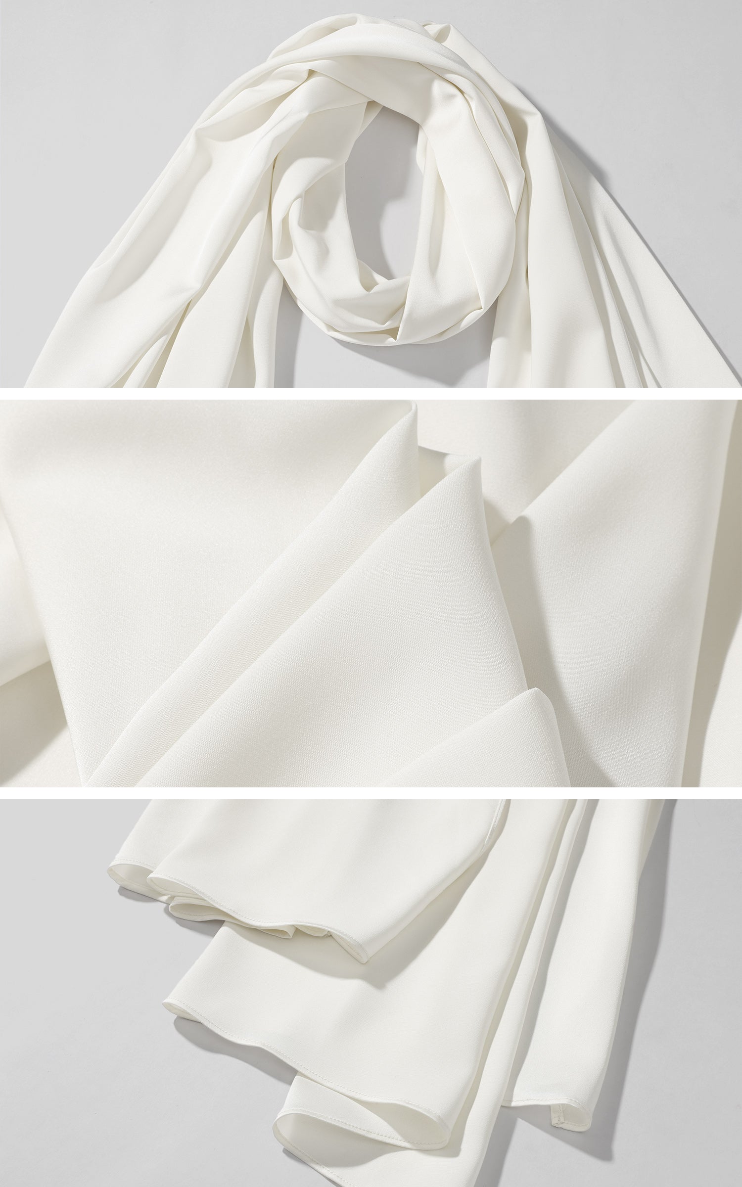 ROVENTE スカーフ付きサテンブレザースーツ 2ボタンモダンジャケットセット