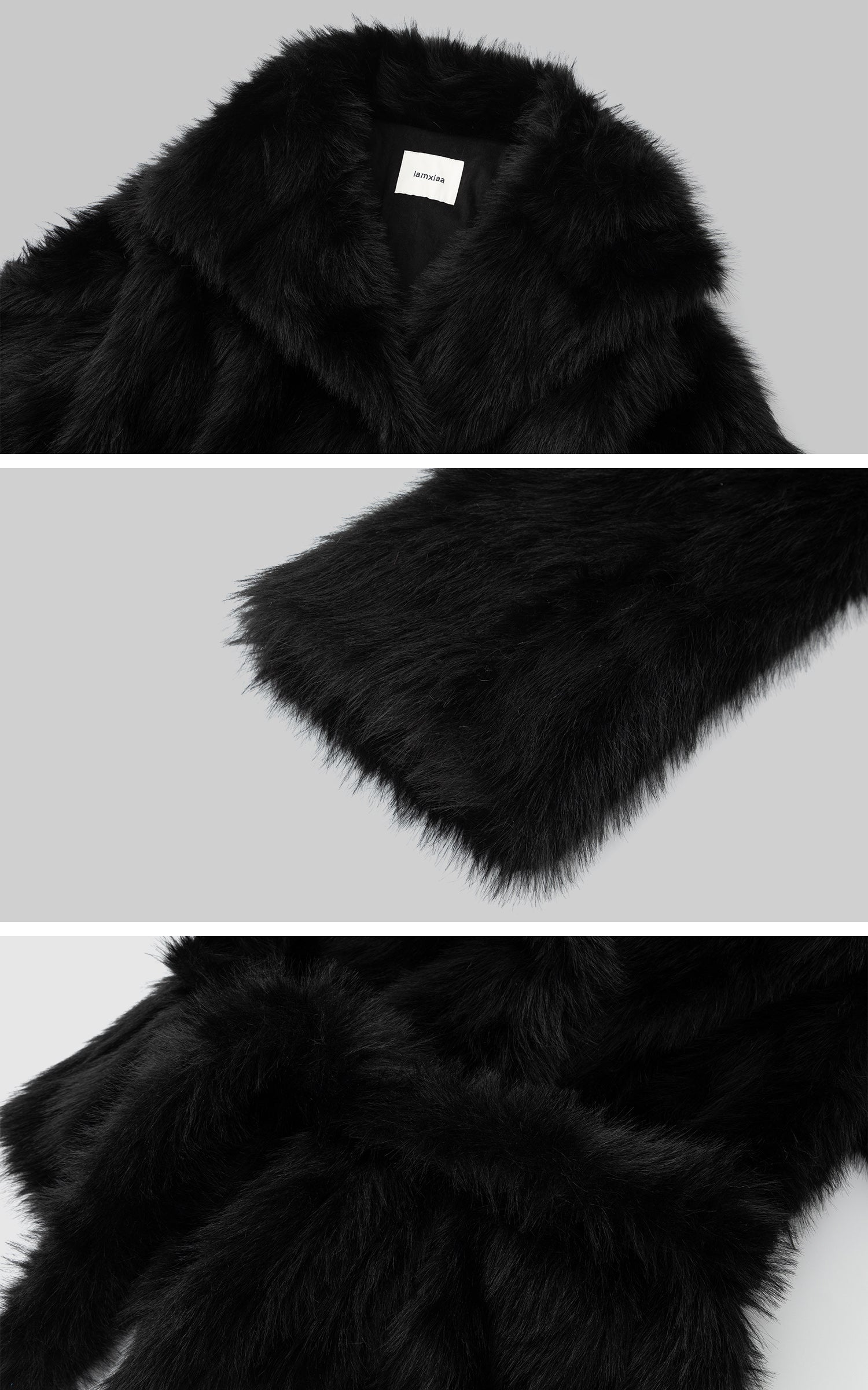 IAMXIAA Faux Fox Fur Belted Plush Coat Bold Winter Style