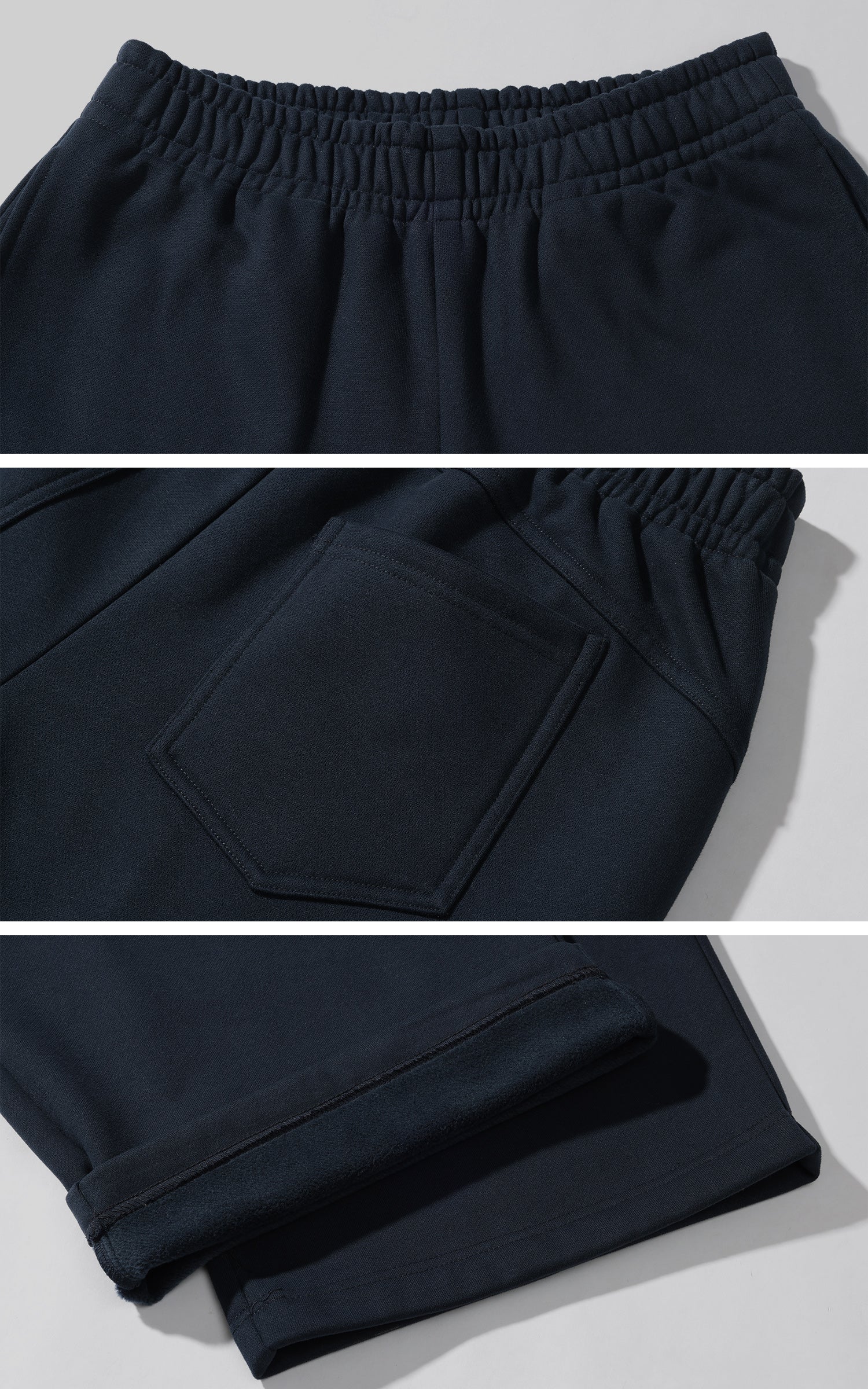 ROVENTE ワイドレッグフリーススウェットパンツ