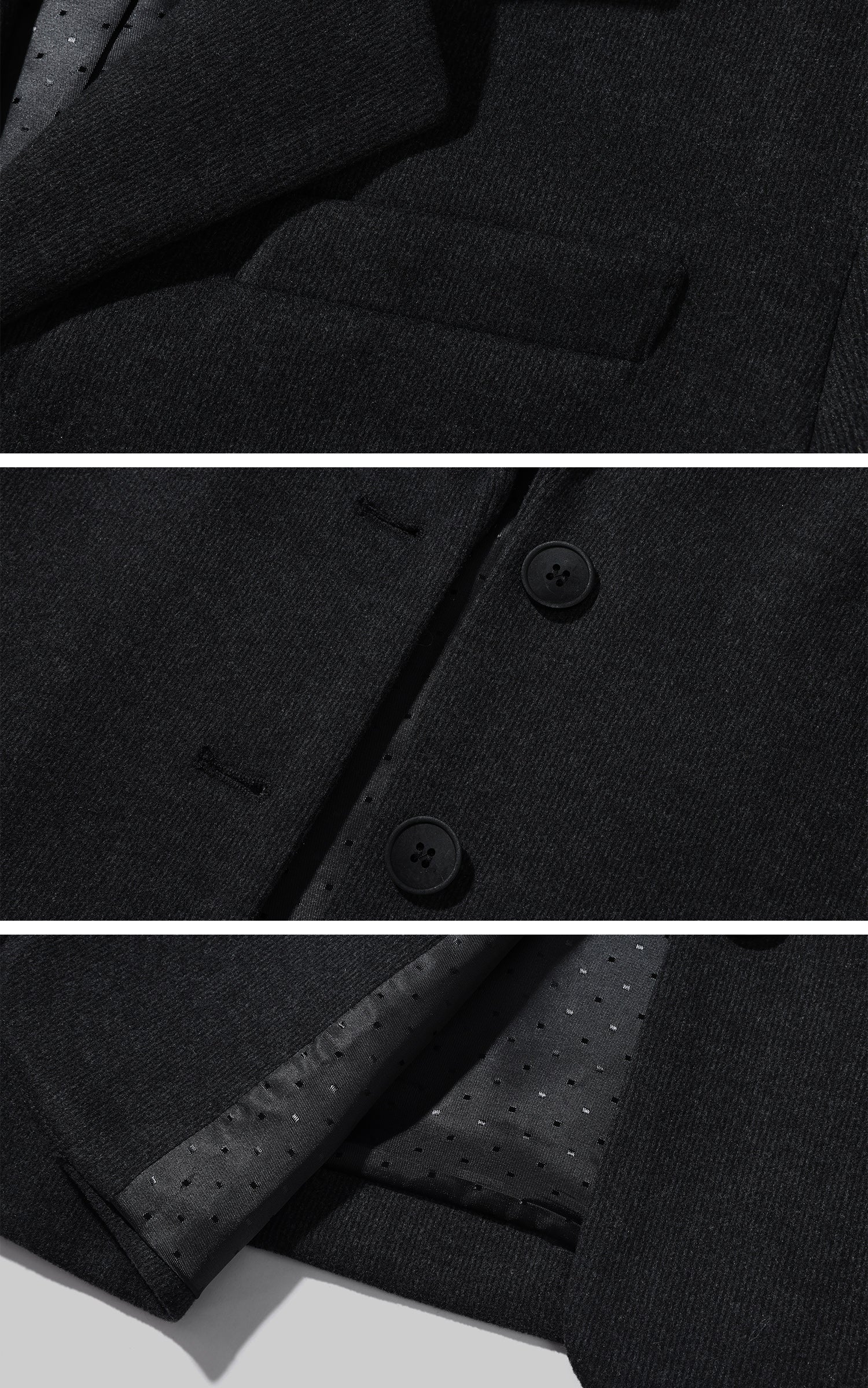 Rase le sol deconstructed wool-like tailored blazer jacket