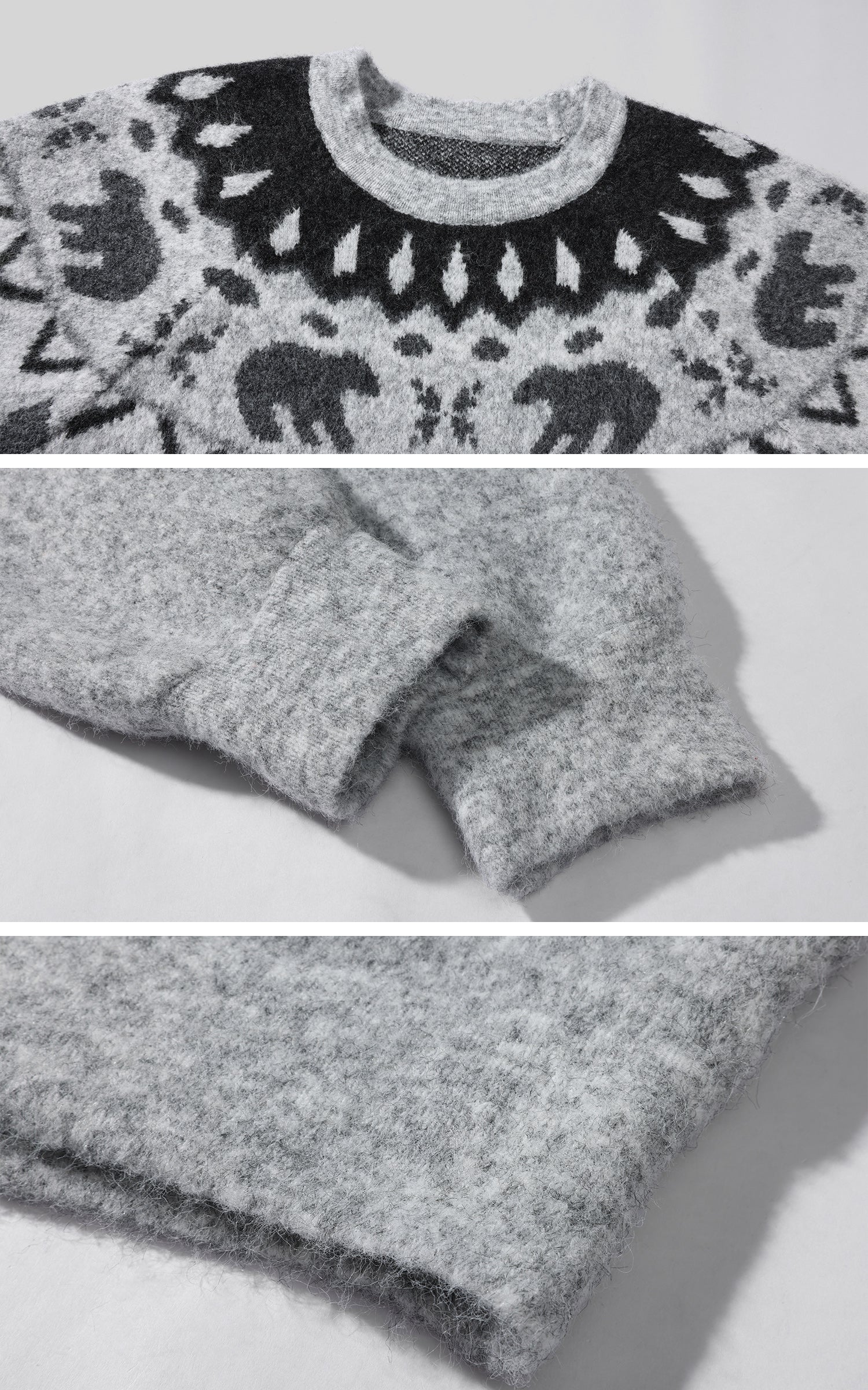 WARDEN EDGE ポーラージャカードニットセーター &amp; スカーフセット