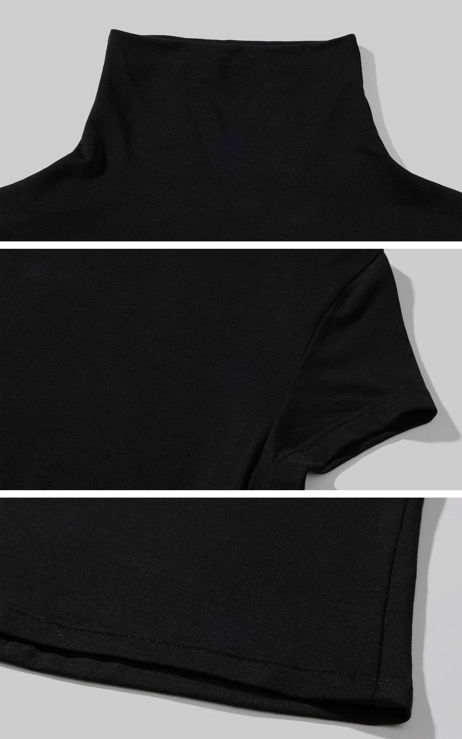 0122stepll Structured Shoulder High-Neck Top