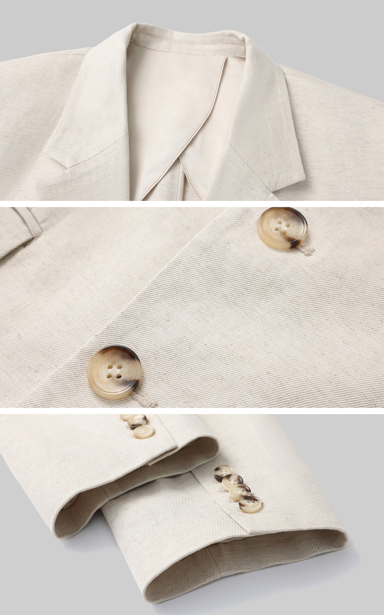 ROVENTE Linen-Blend Blazer &amp; Pleated Mini Skirt Set - PINKPARKS