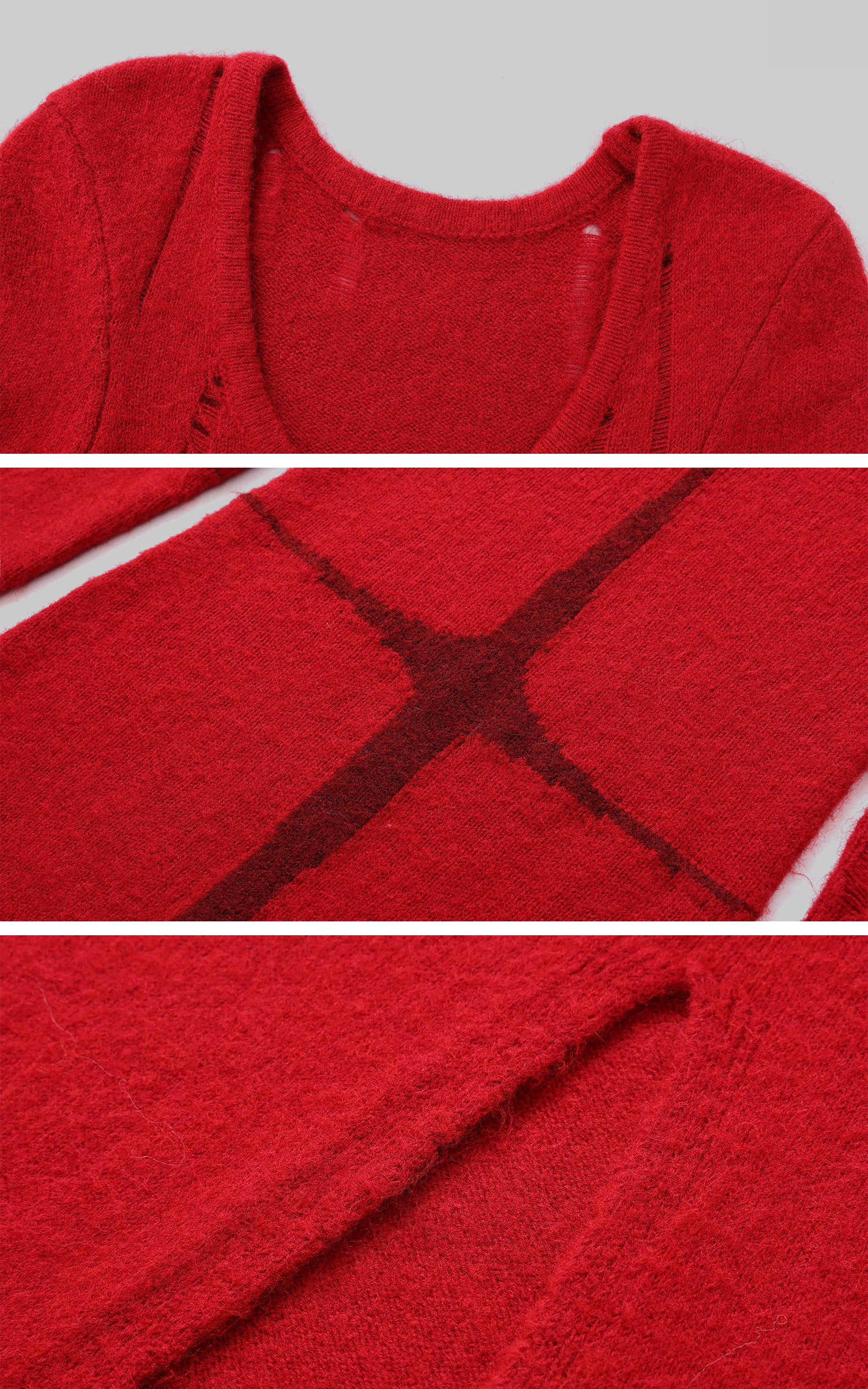 Rase le sol Fitted Knit Dress with Scarf - PINKPARKS