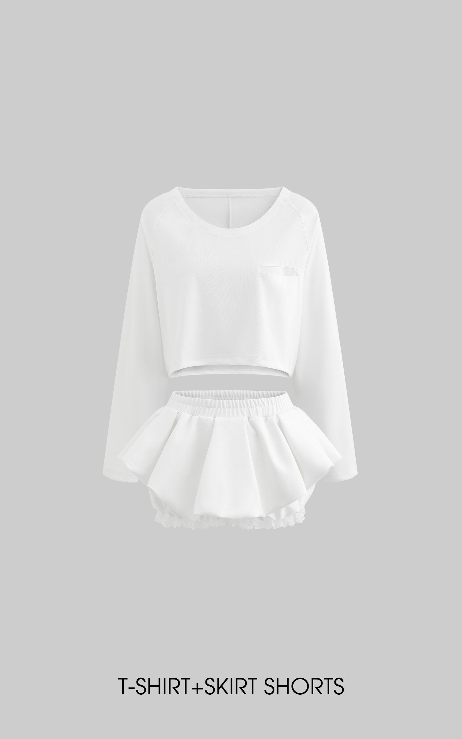 WARDEN EDGE A-Line Peplum Skirt Shorts - PINKPARKS