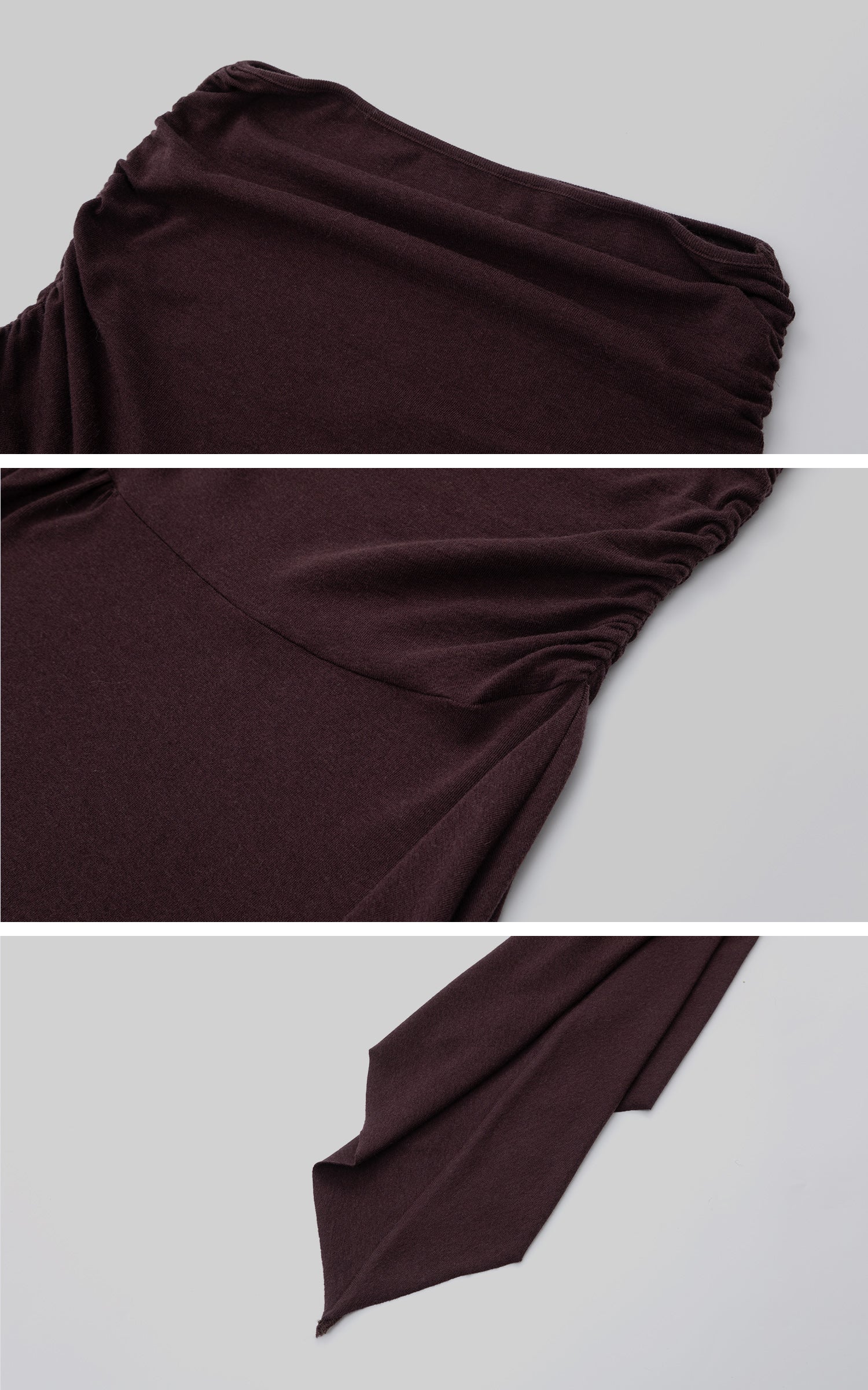 IAMXIAA アシンメトリックルーシュミディスカート