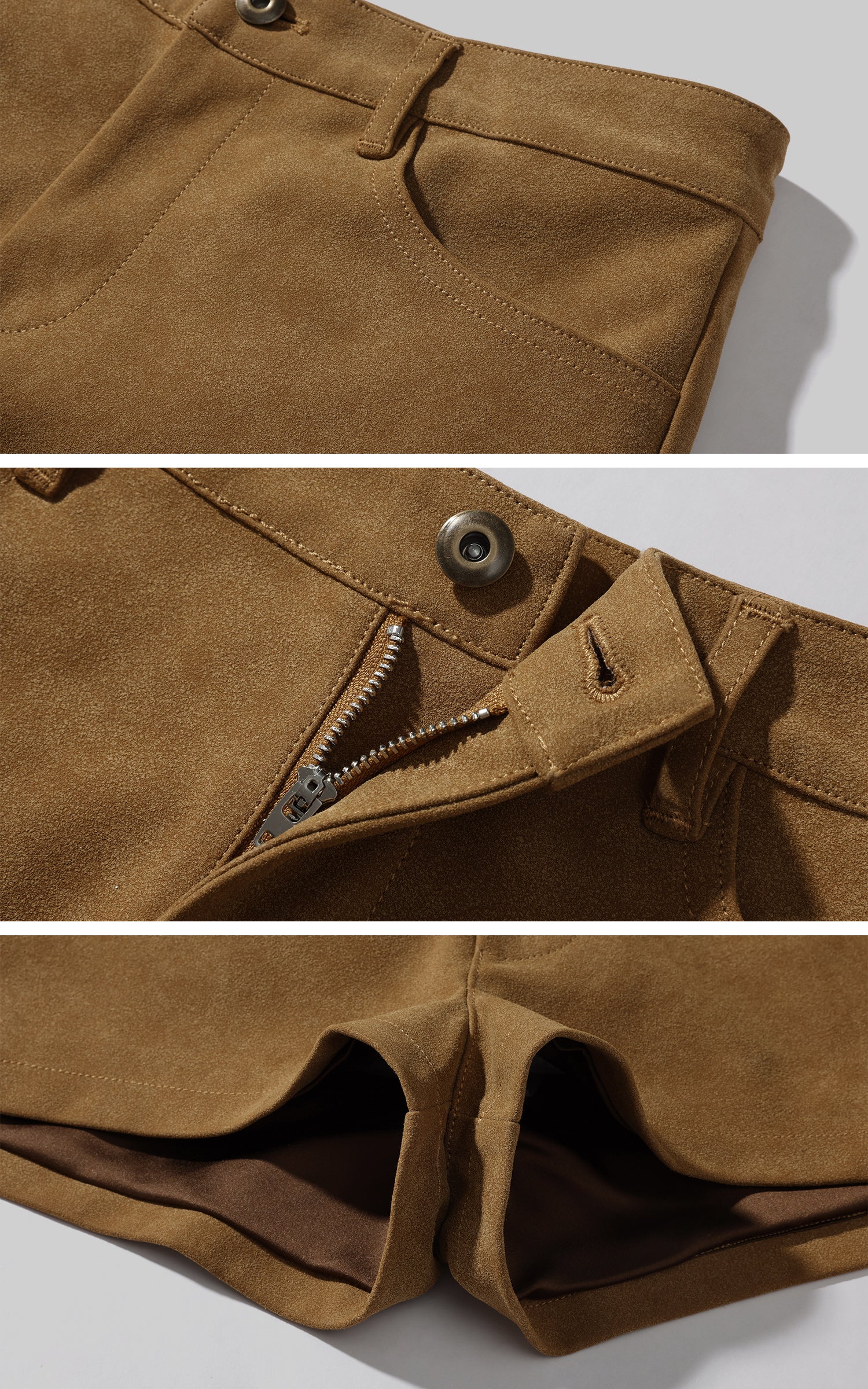 ROVENTE Suede Effect Jacket and Shorts Set