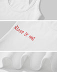 Rase le sol Red Letter Print Tank Top - PINKPARKS