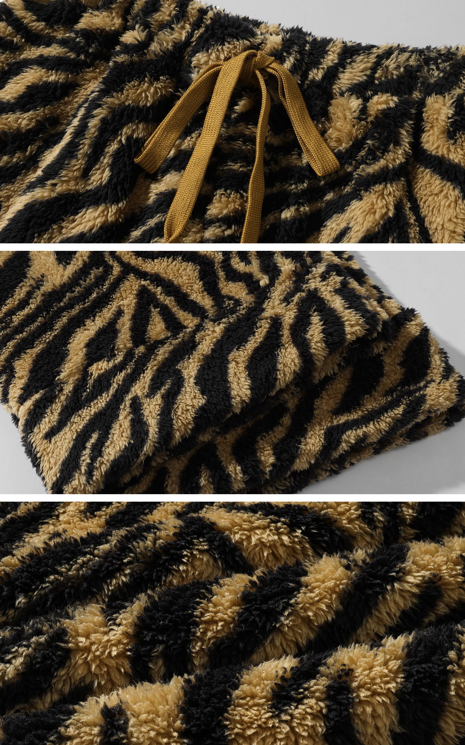 0122stepll タイガープリントワイドレッグパンツ