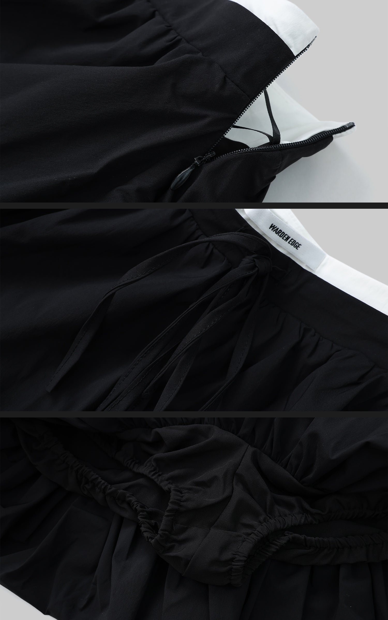 WARDEN EDGE Black Flower Bud Mini Skirt - PINKPARKS