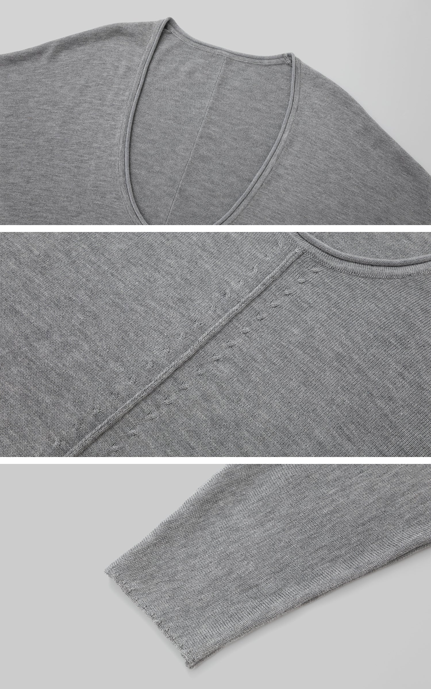 IAMXIAA ディープV バットウィング ニットトップ