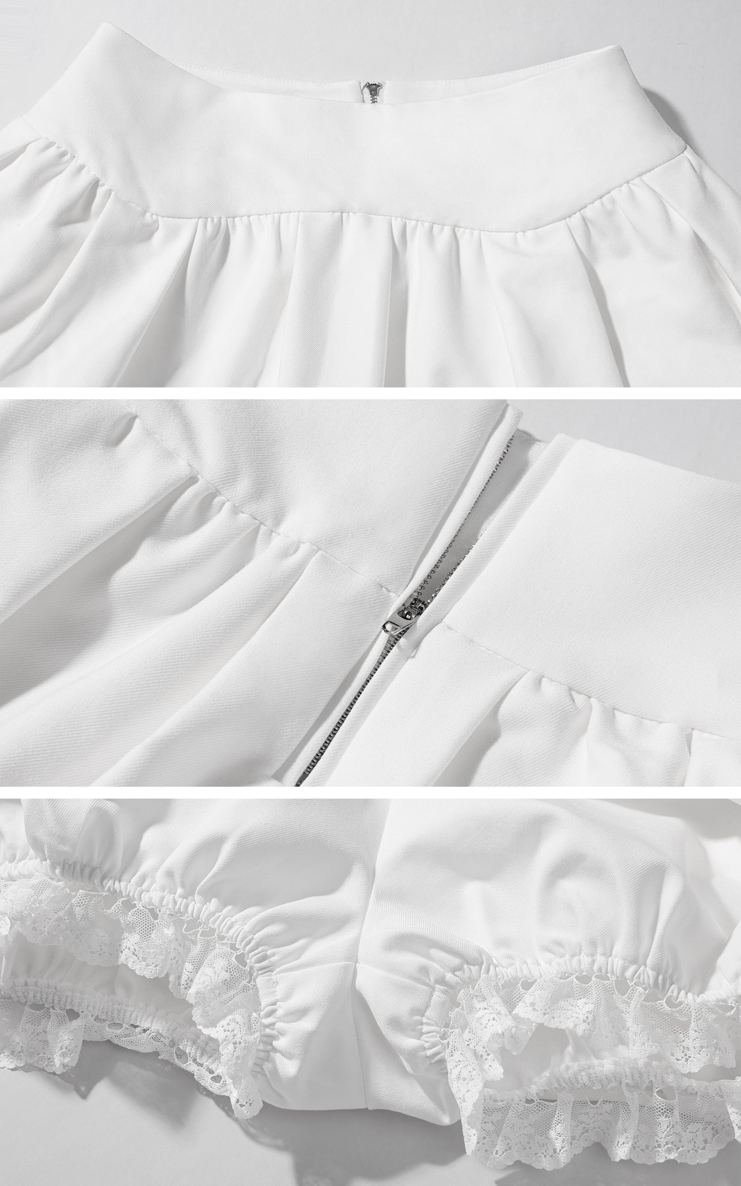 WARDEN EDGE レーストリム重ね着ミニスカート