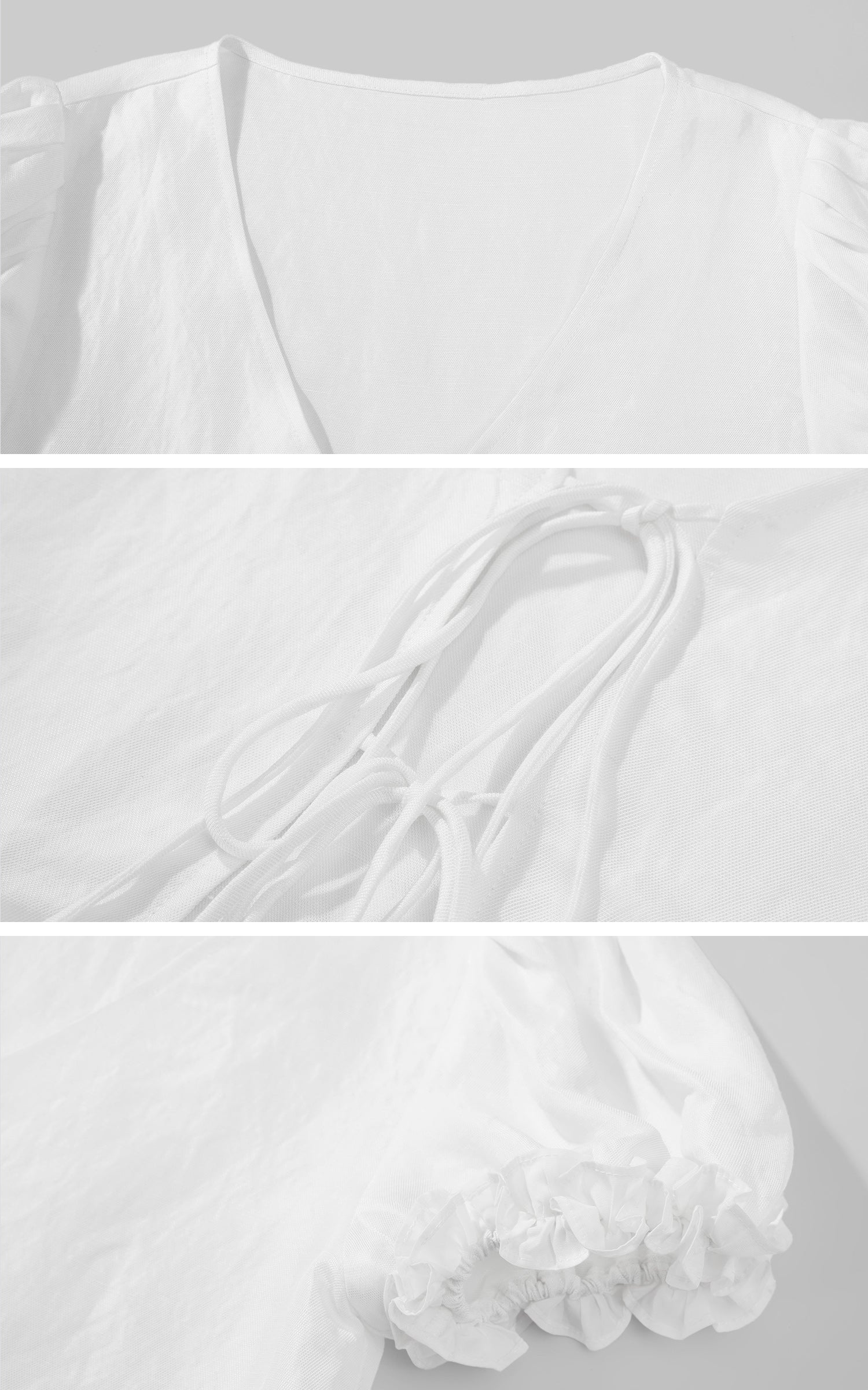 ROVENTE Ruched Tie-Front Top &amp; Frill Mini Skirt Set - PINKPARKS