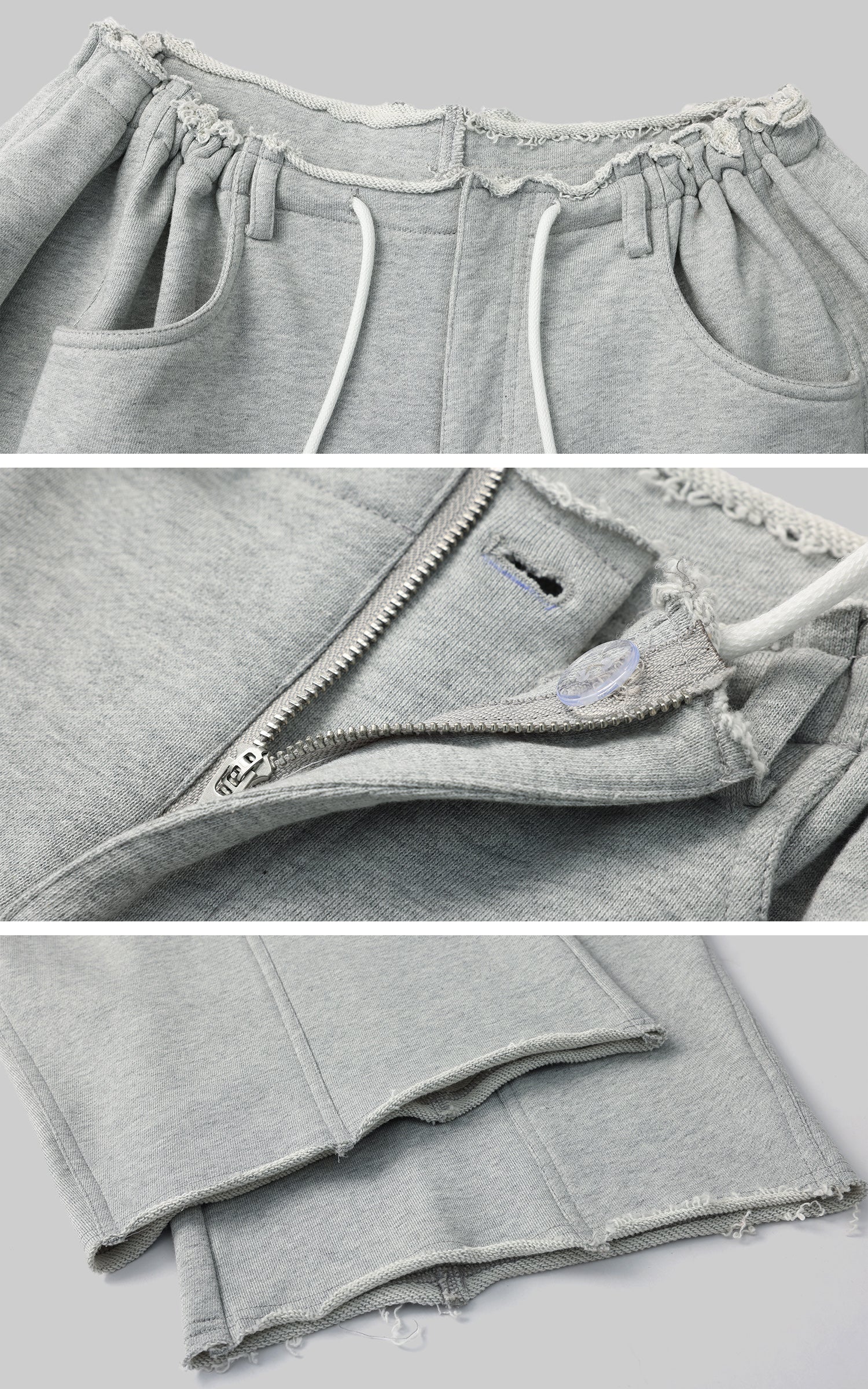 WARDEN EDGE Drawstring Casual Wide-Leg Sweatpants - PINKPARKS