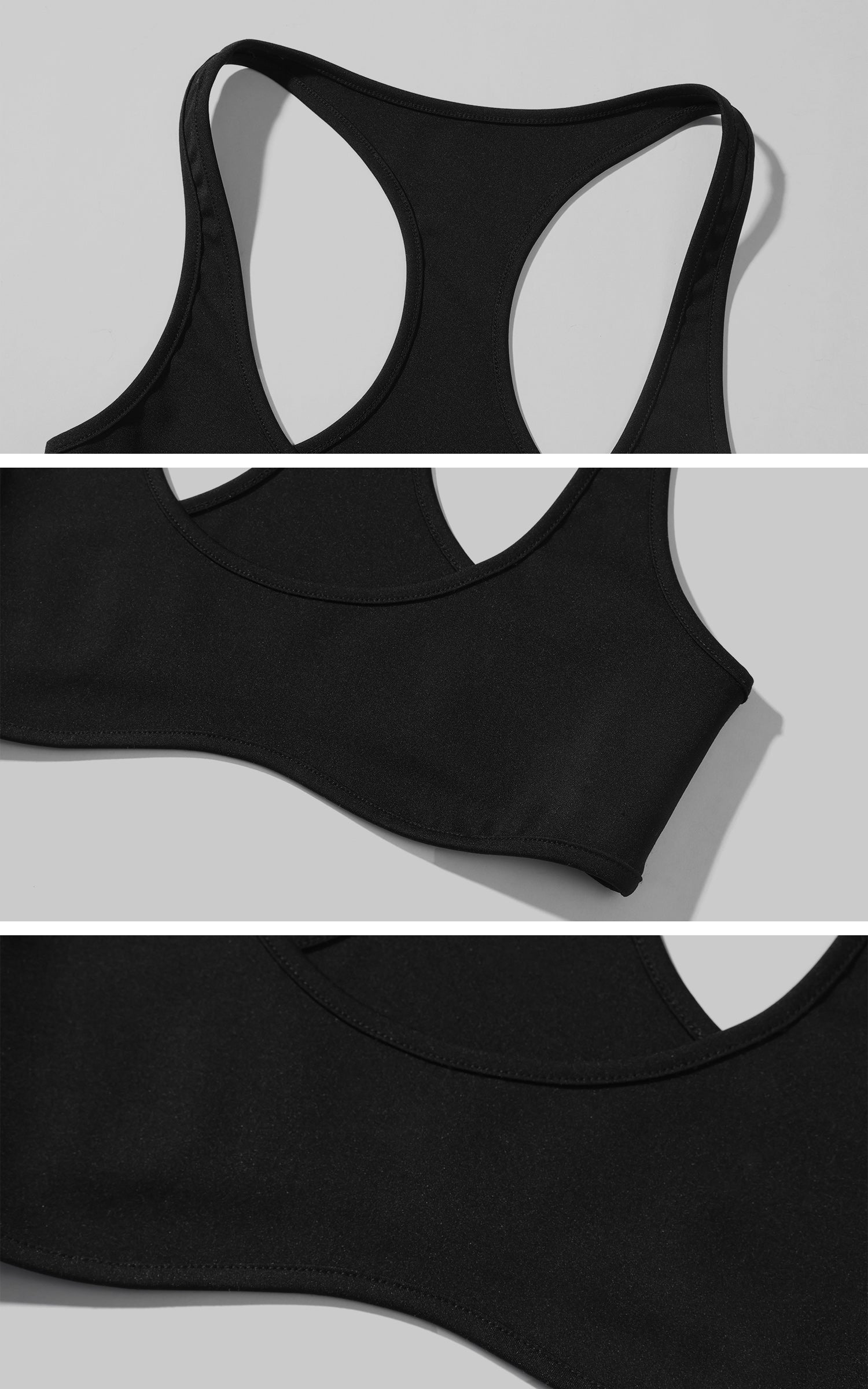 Rase le sol Three-Piece Set With Long Sleeve Top, Racerback Bra And Mini Shorts