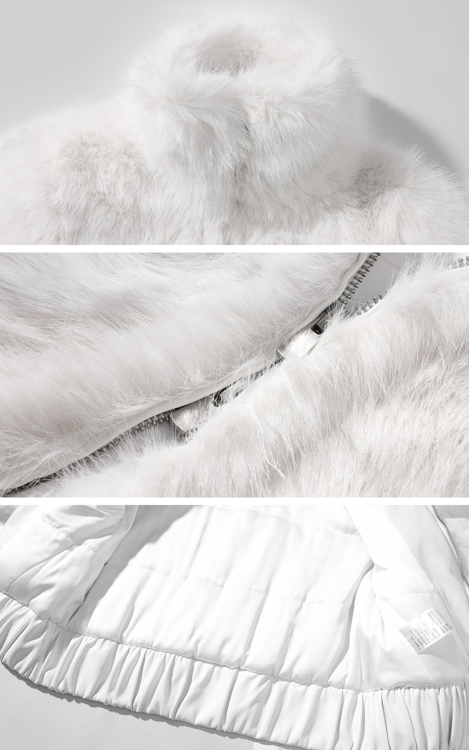 ROVENTE フェイクファー クロップド パファージャケット