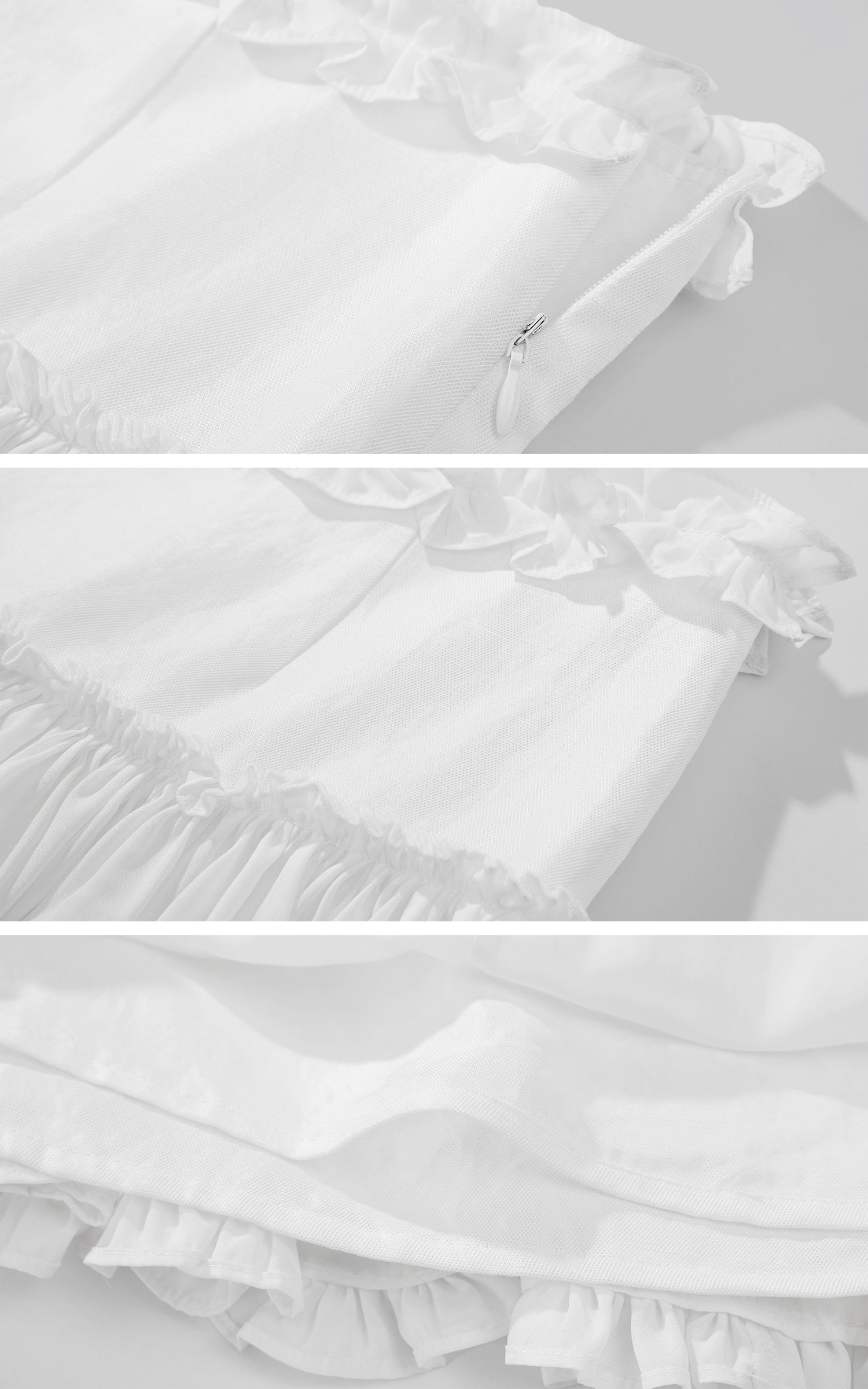 ROVENTE Ruched Tie-Front Top &amp; Frill Mini Skirt Set - PINKPARKS