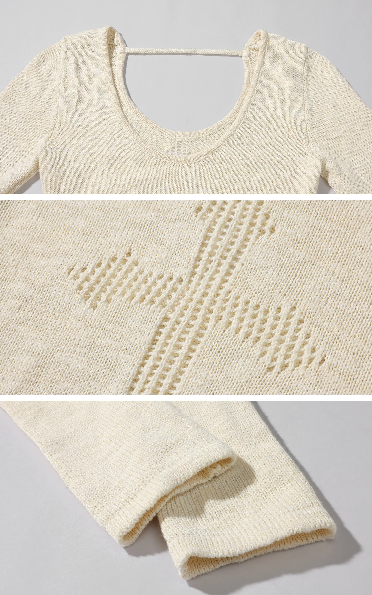 Rase le sol ホロークロスニットマキシドレス