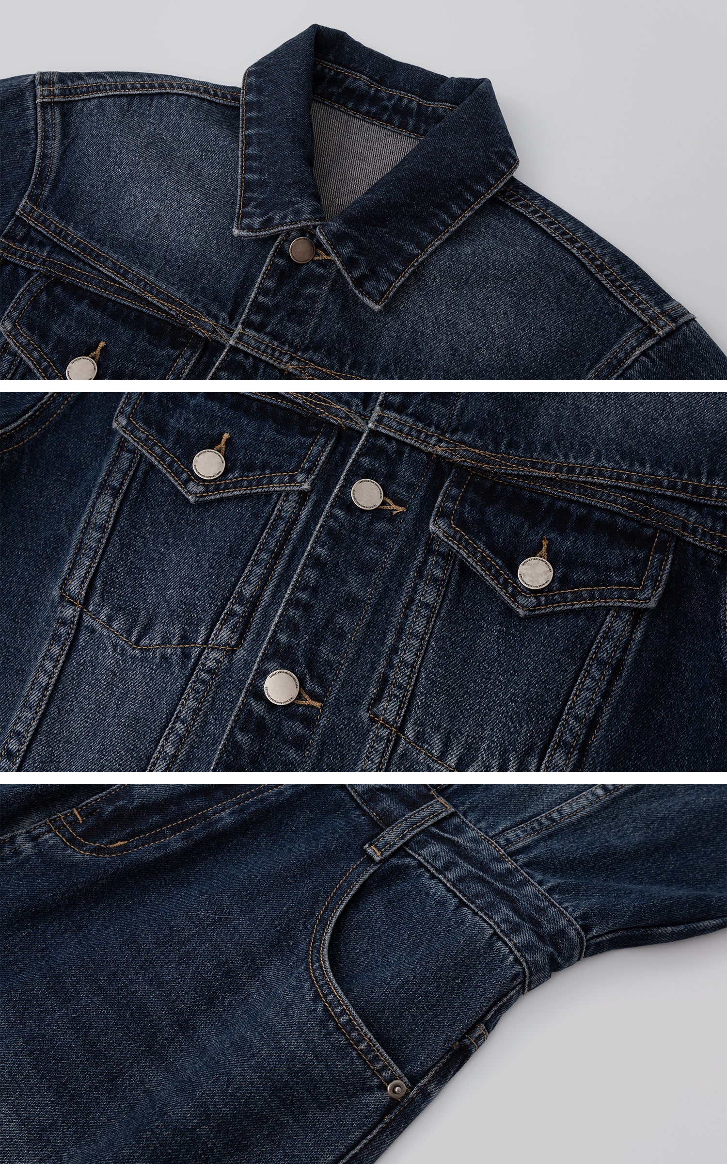 IAMXIAA ダークウォッシュデニムジャンプスーツ ヴィンテージユーティリティスタイル