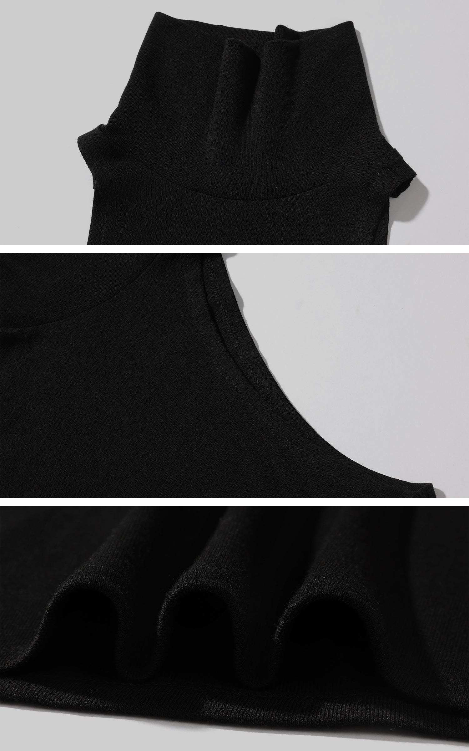 ROVENTE ディープVネックセーターとタートルネックタンクのニットセット