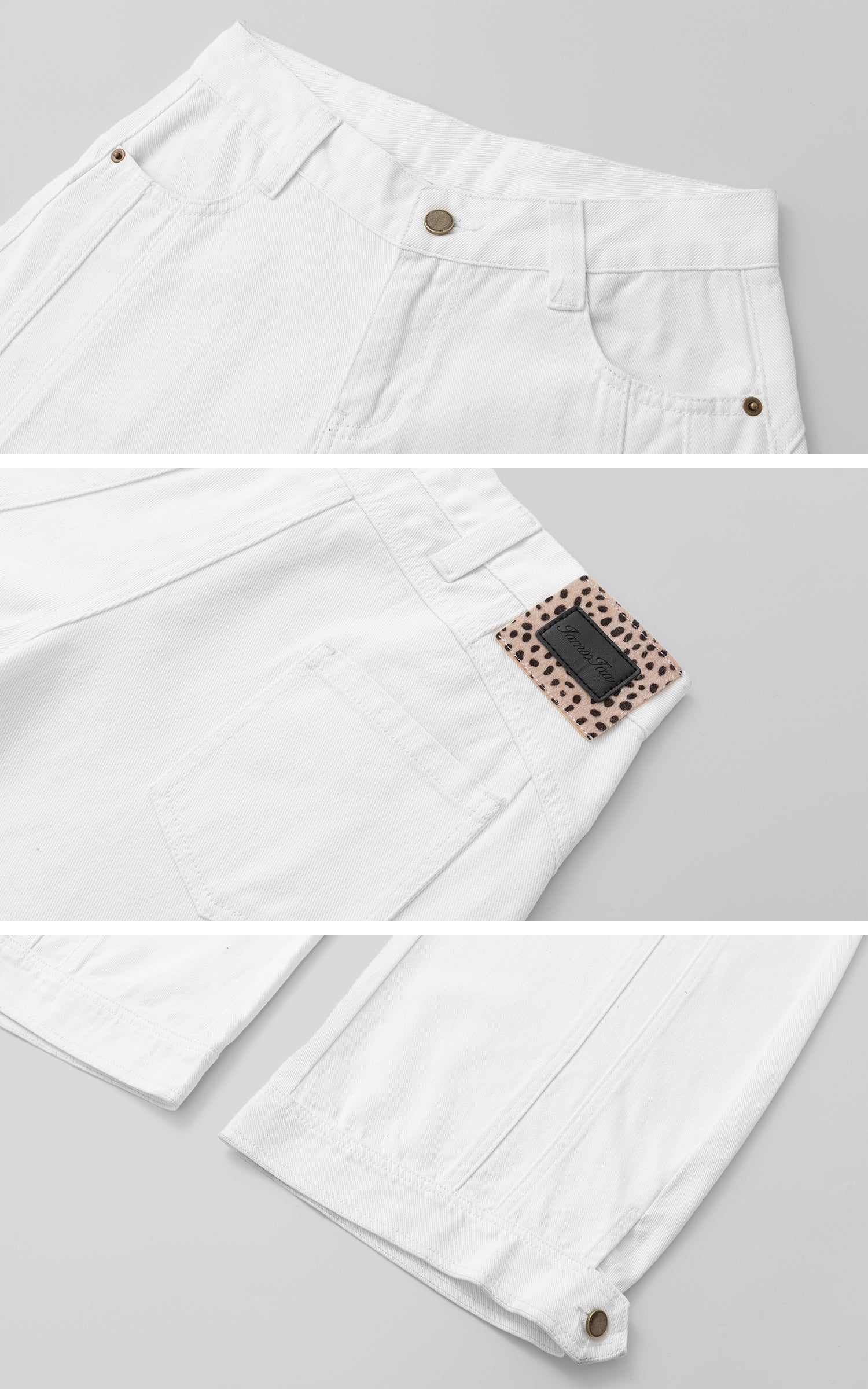 IAMXIAA Wide Leg Structured Denim Pants